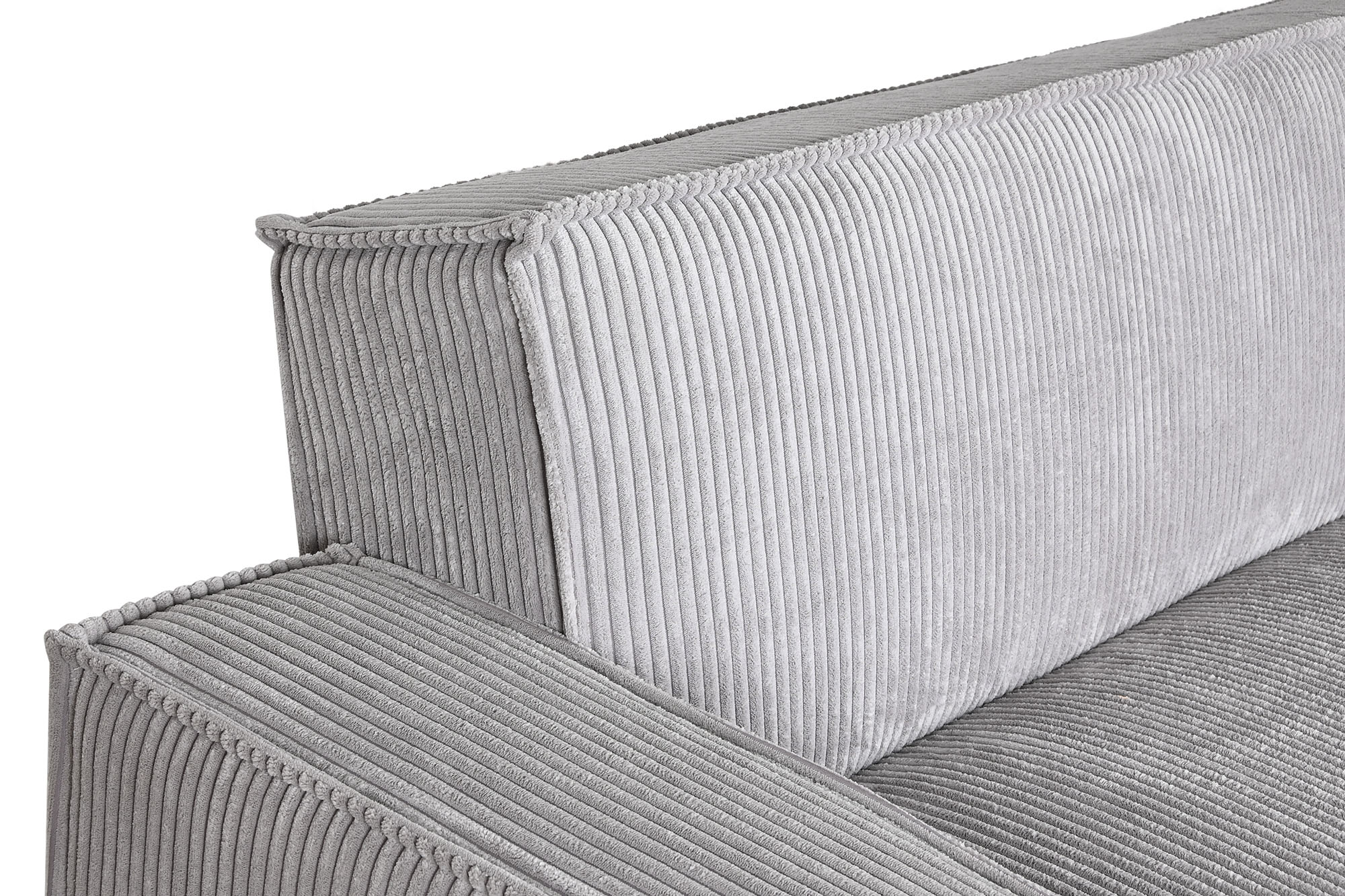 Sofa cama poliester 230x94x75 pana gris claro