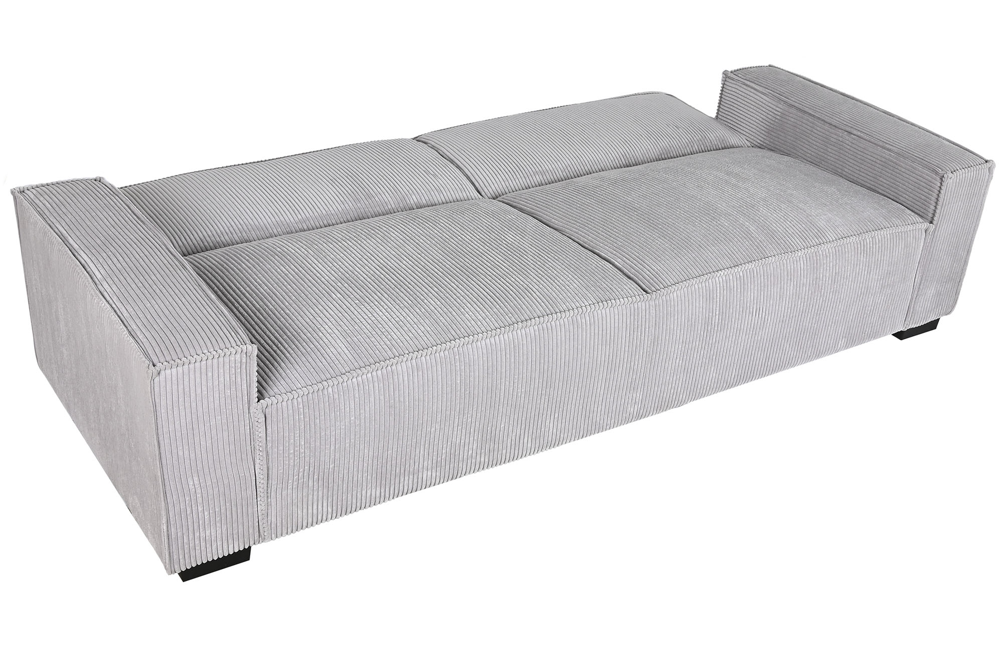 Sofa cama poliester 230x94x75 pana gris claro