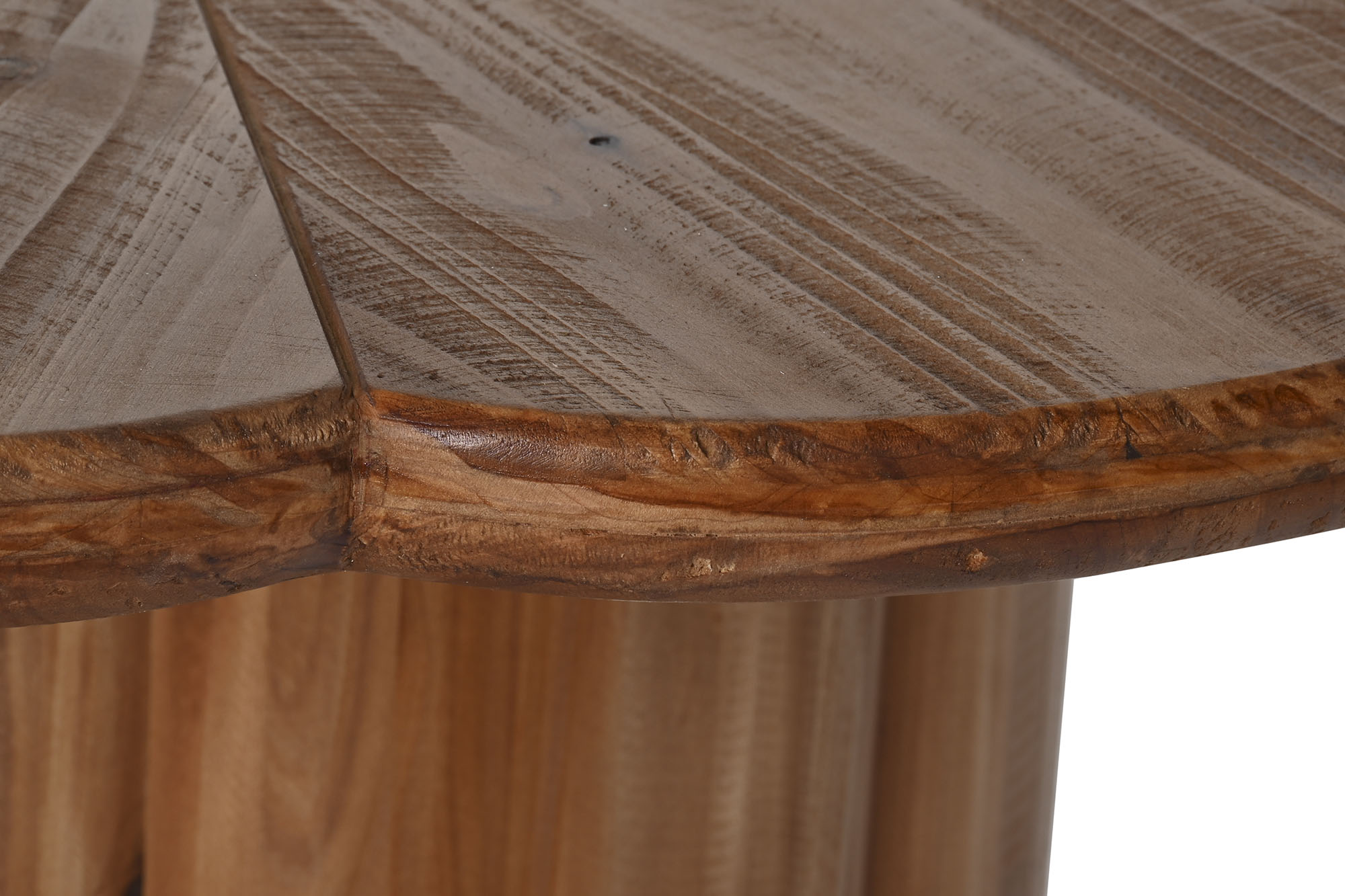 Mesa redonda comedor madera 100x100x77 natural