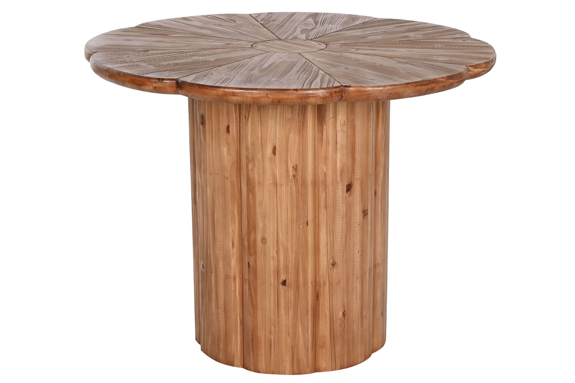 Mesa redonda comedor madera 100x100x77 natural