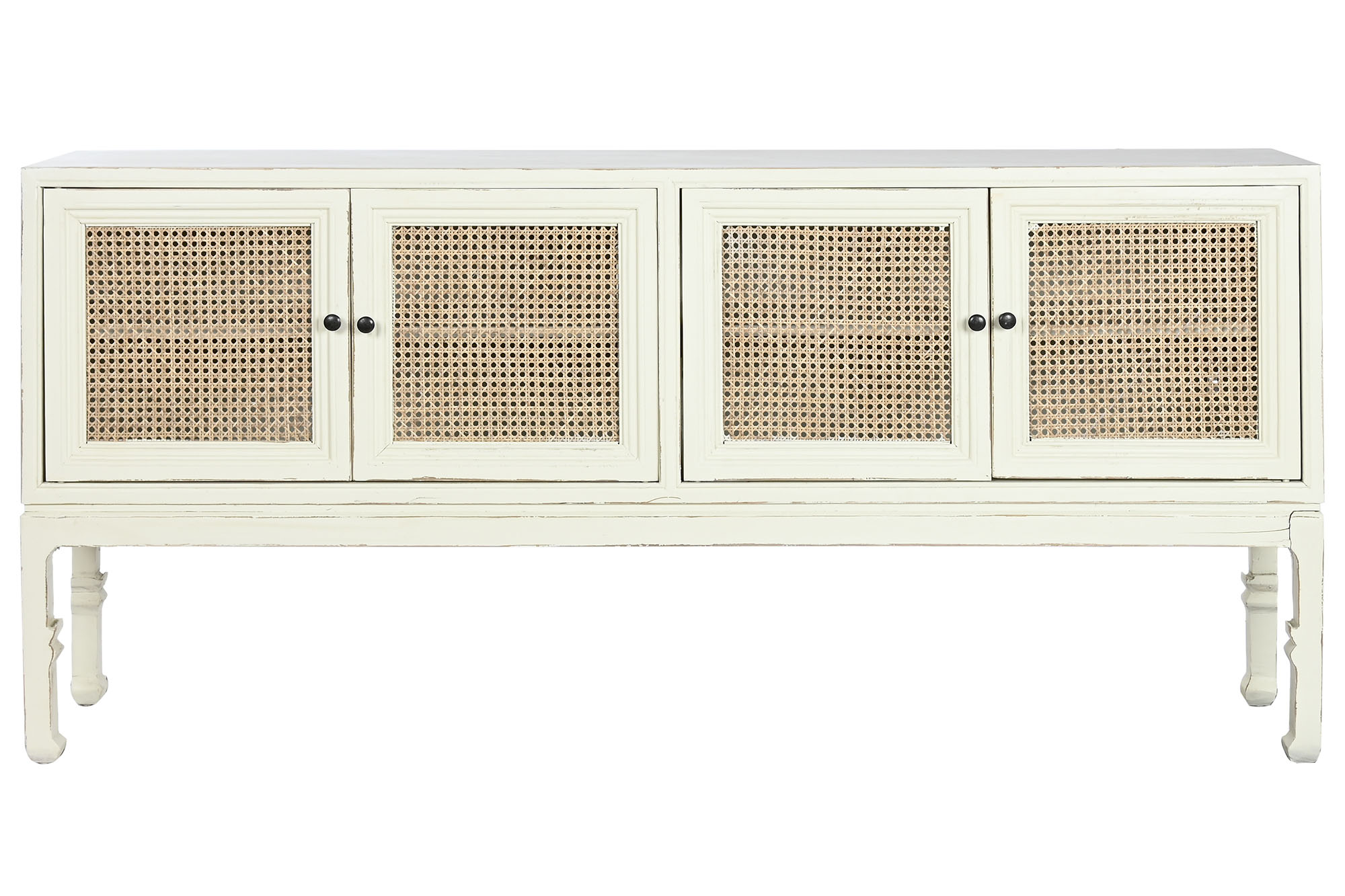 Buffet olmo ratan 180x40x85 31,80 blanco roto