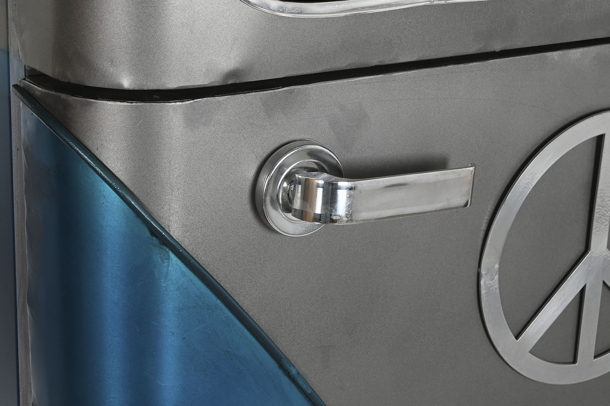 Botellero metal 71x43x152 furgoneta azul