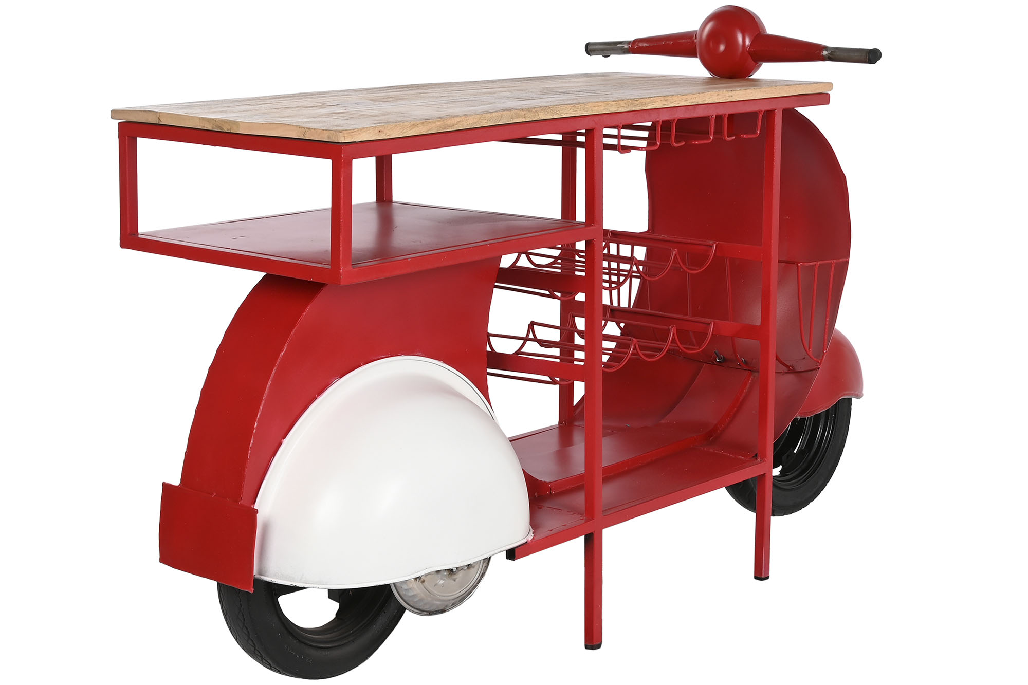 Botellero metal 183x51x102 moto rojo