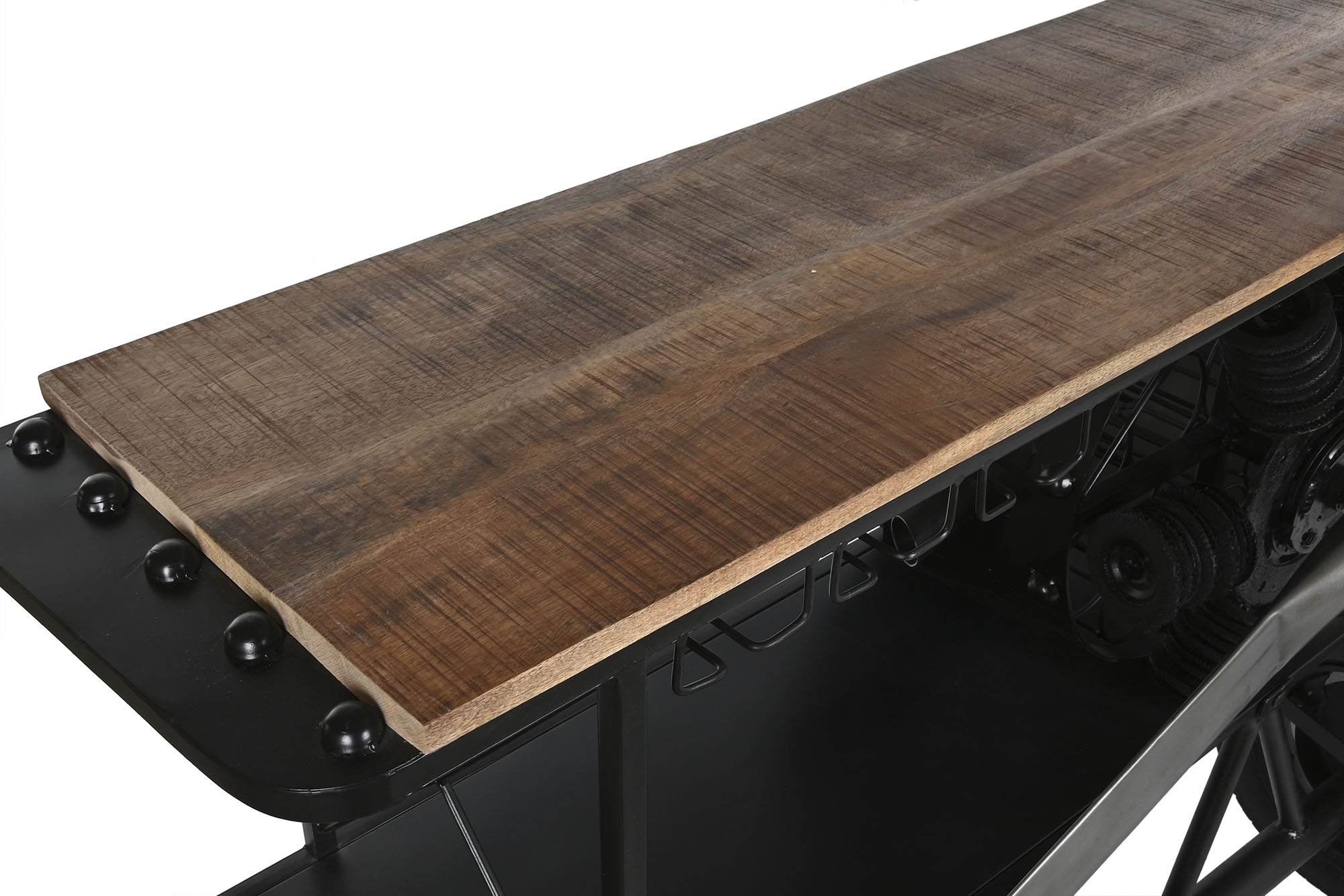 Consola metal madera 191x58x91 52,30 avion negro