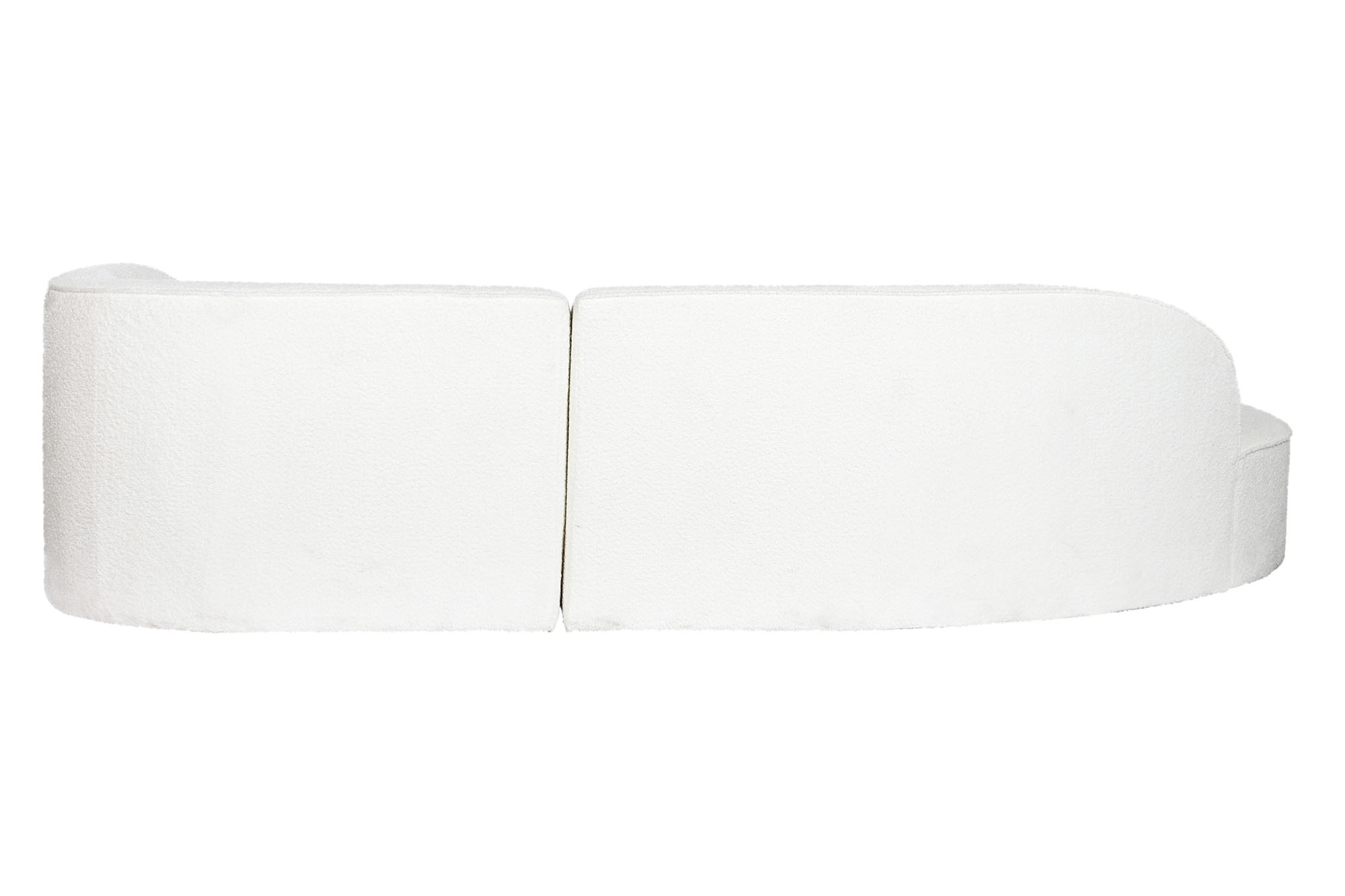 Sofa poliester 299x107x73 bucle blanco