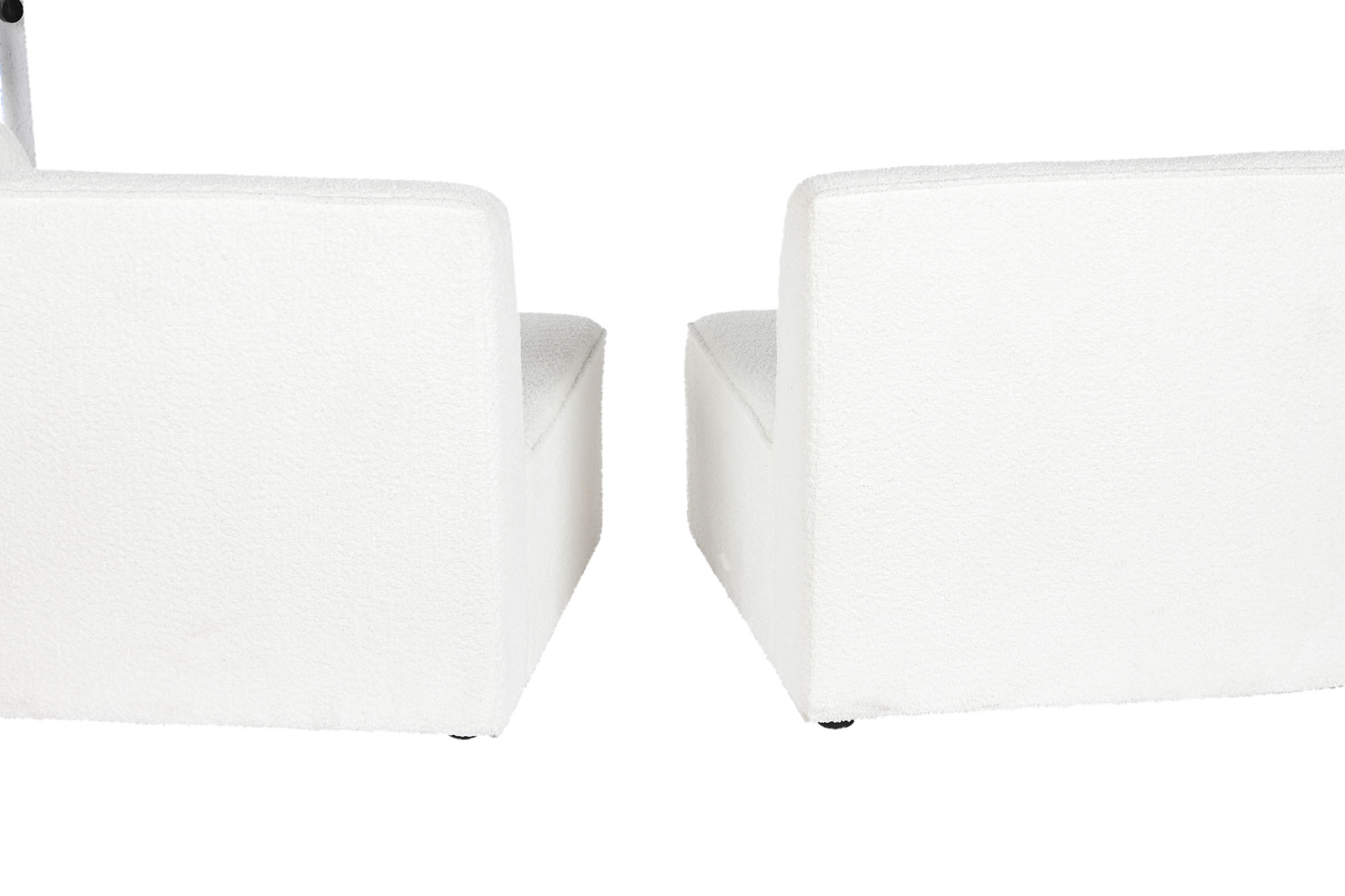 Sofa poliester 299x107x73 bucle blanco