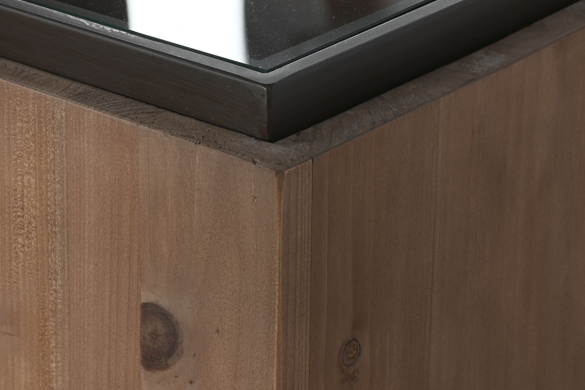 Consola abeto cristal 122x30x80 3,00 arco marron