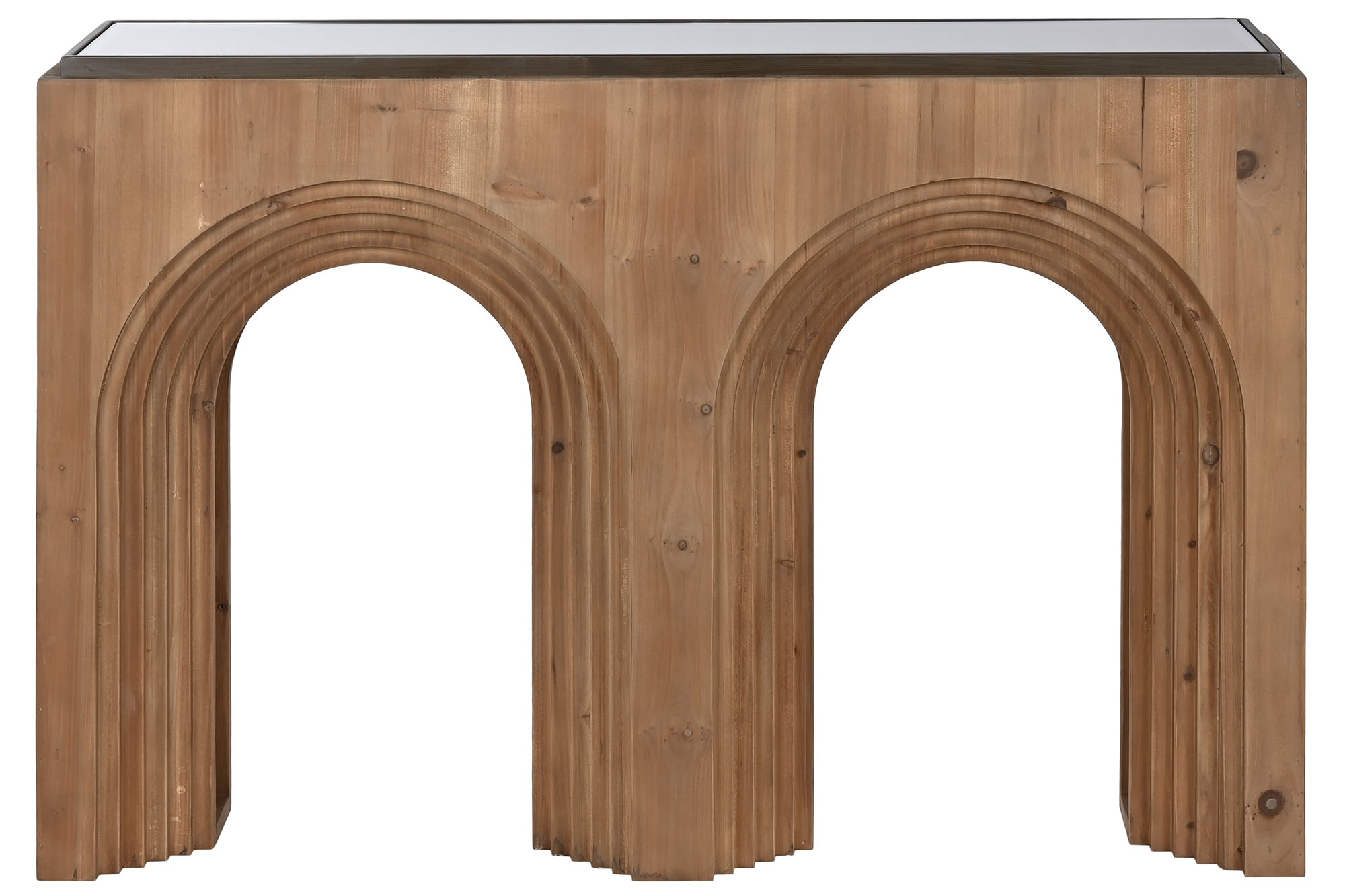 Consola abeto cristal 122x30x80 3,00 arco marron