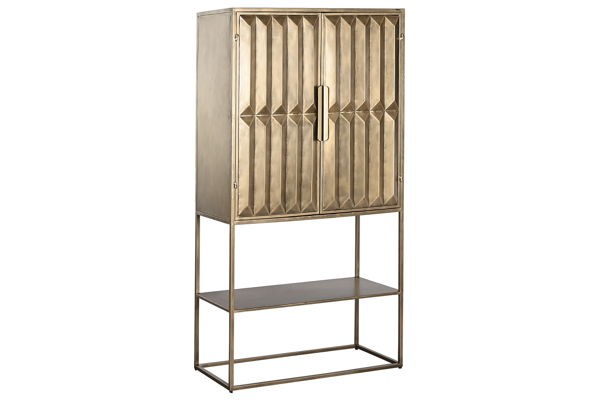 Aparador metal 89,5x43x170 30,25 dorado