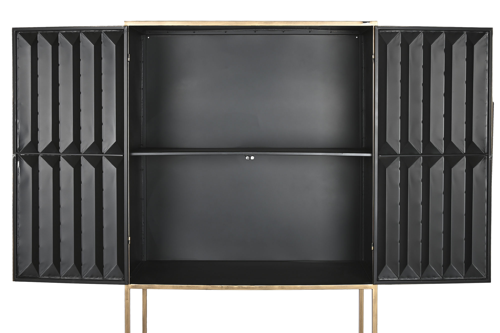 Aparador metal 89,5x43x170 30,25 dorado