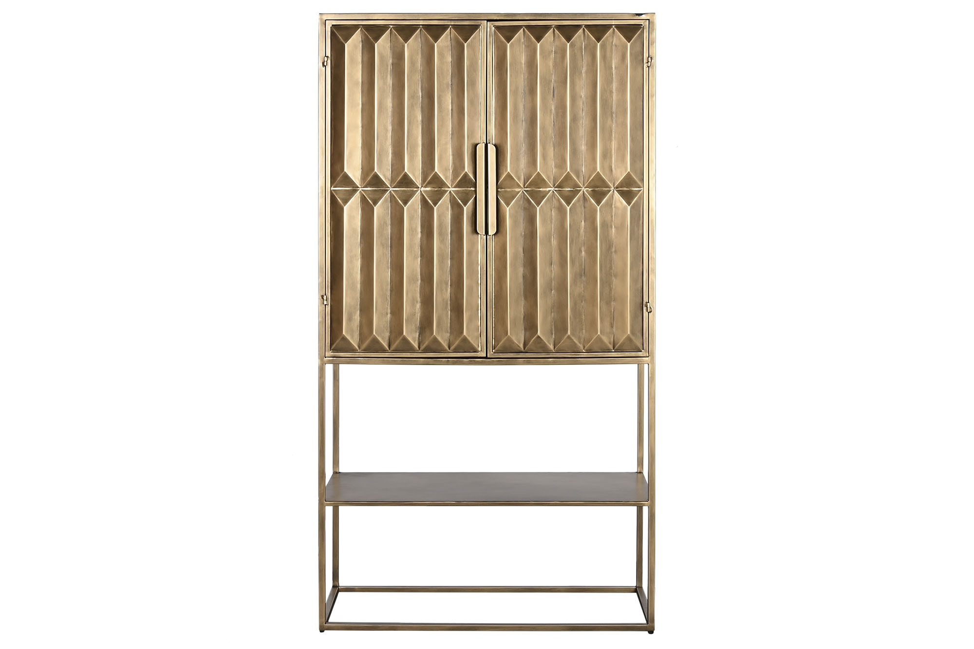 Aparador metal 89,5x43x170 30,25 dorado