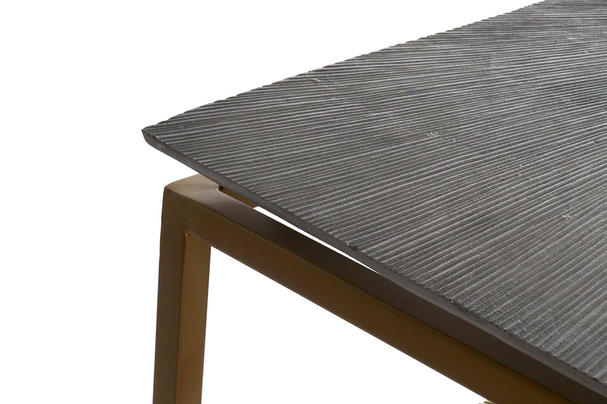 Consola set 3 metal aluminio 109,5x37,5x80 gris