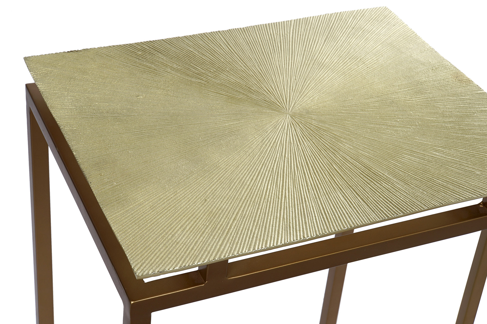 Consola set 3 metal aluminio 109,5x37,5x80 gris