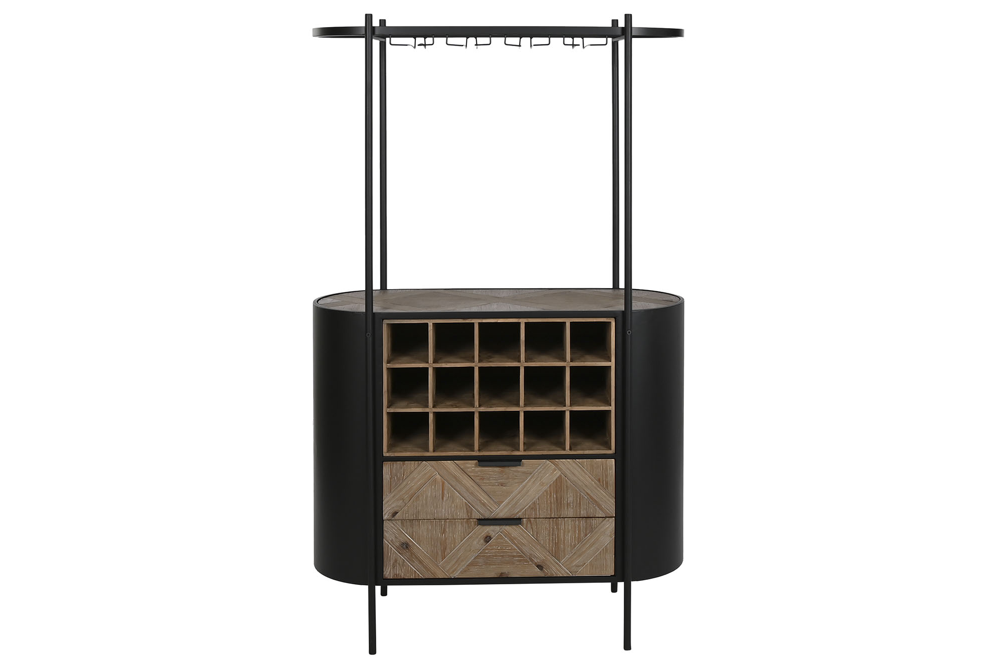 Botellero abeto metal 90x36x150 negro
