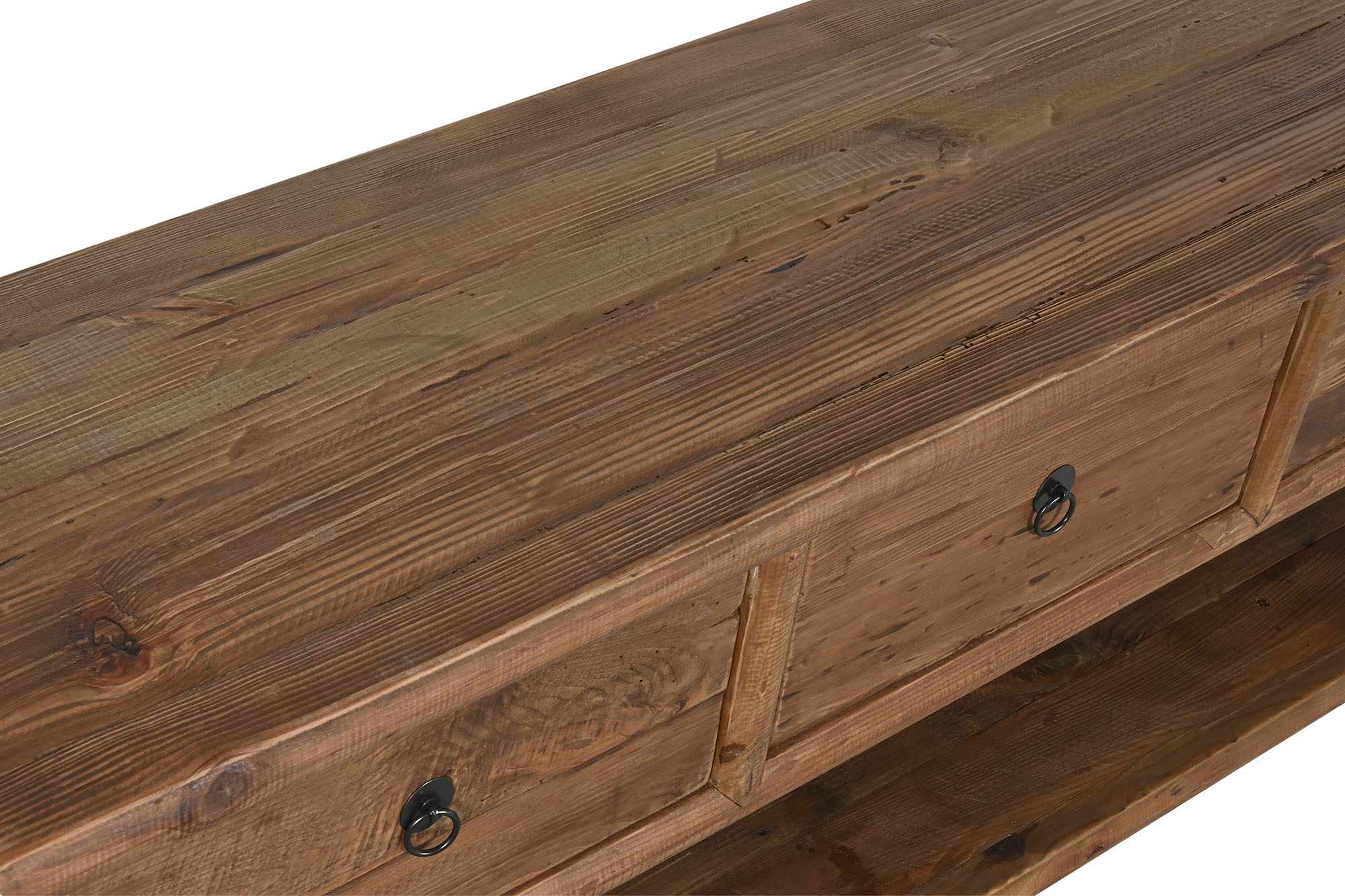 Mueble tv madera reciclada pino 200x45x55 64,00