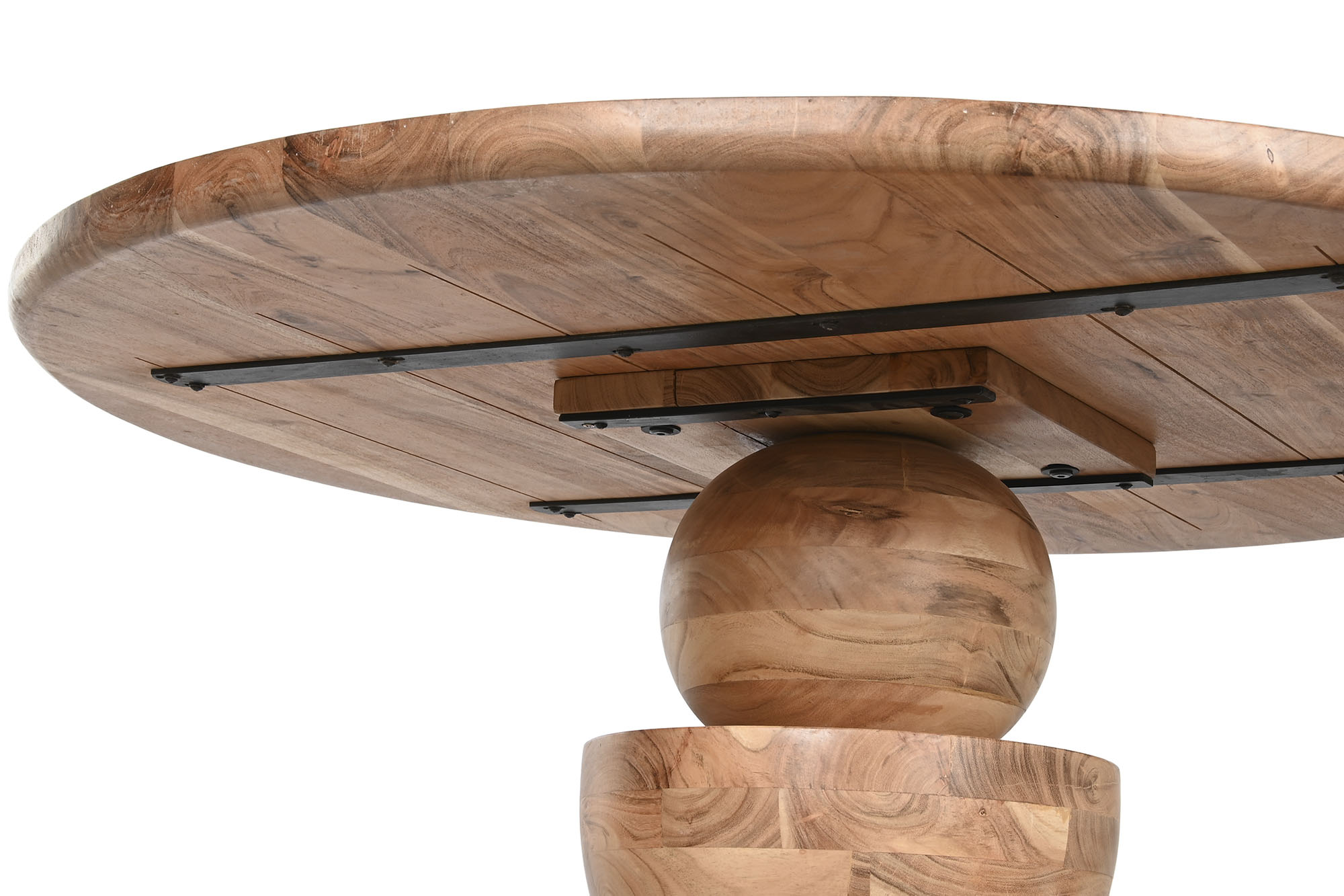 Mesa redonda comedor acacia 115x115x76 natural