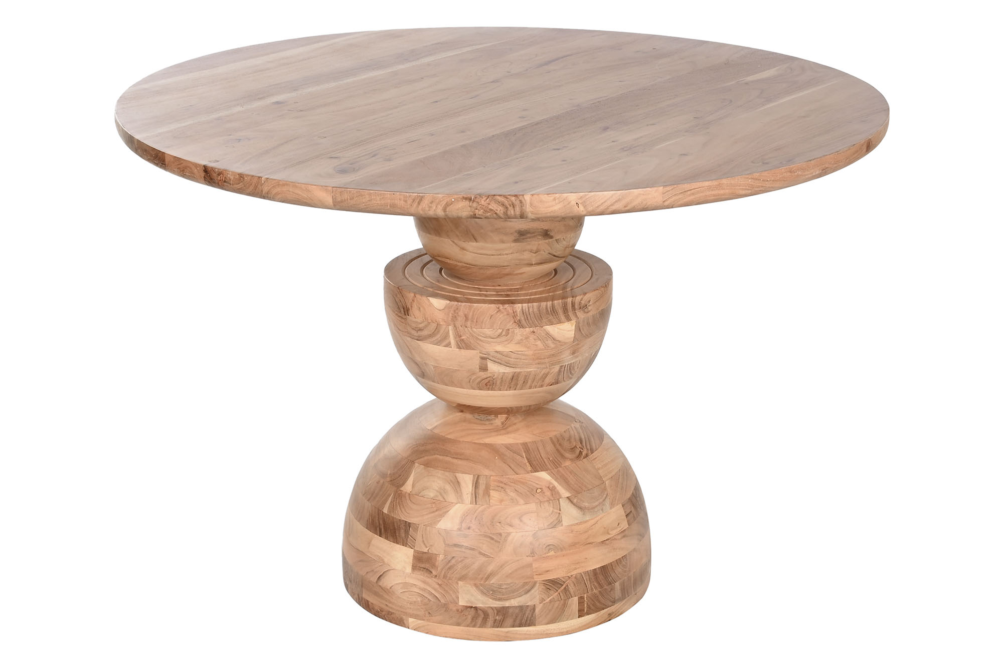 Mesa redonda comedor acacia 115x115x76 natural
