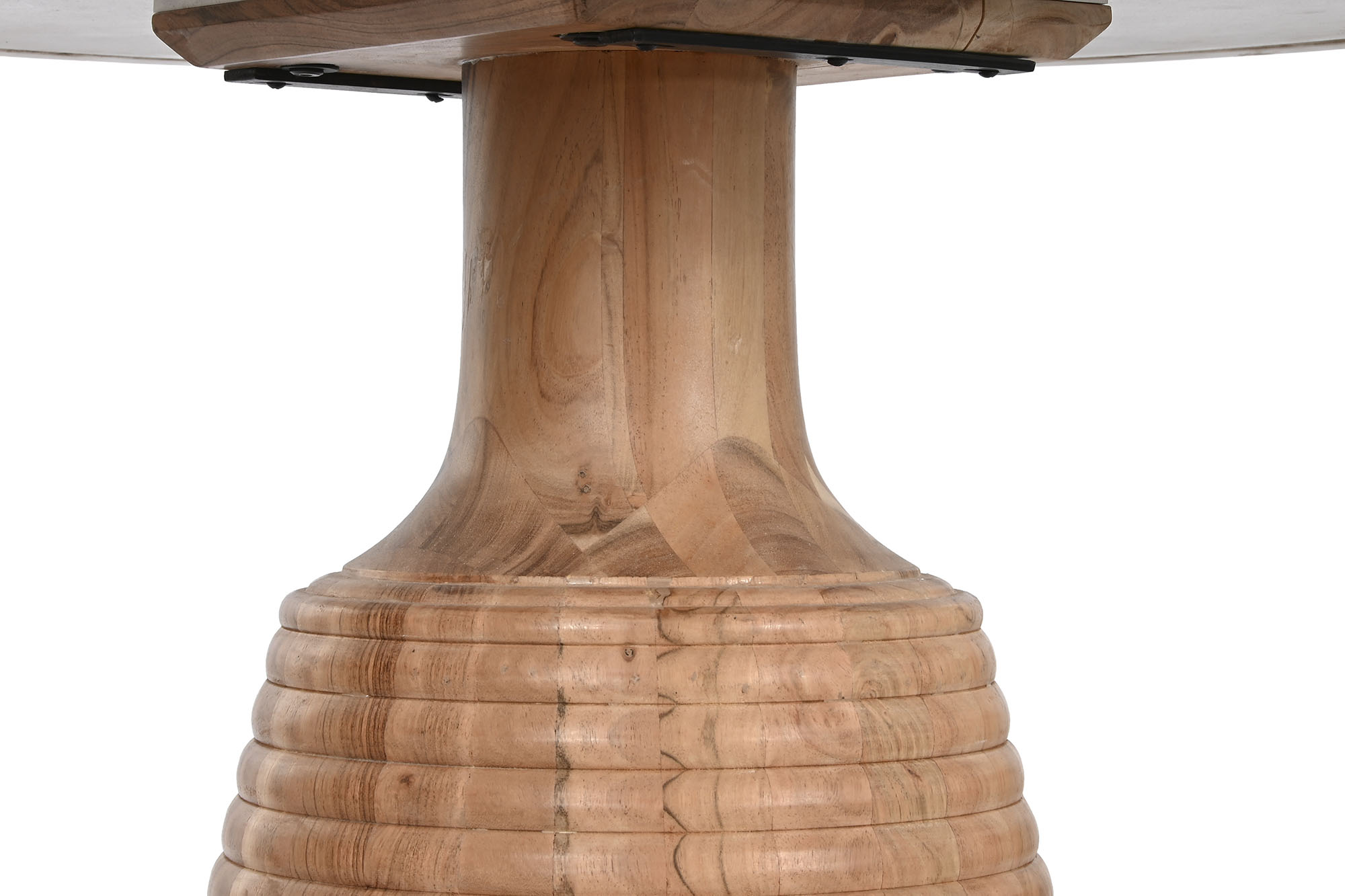 Mesa comedor acacia marmol 115x115x76 82,70 blanco
