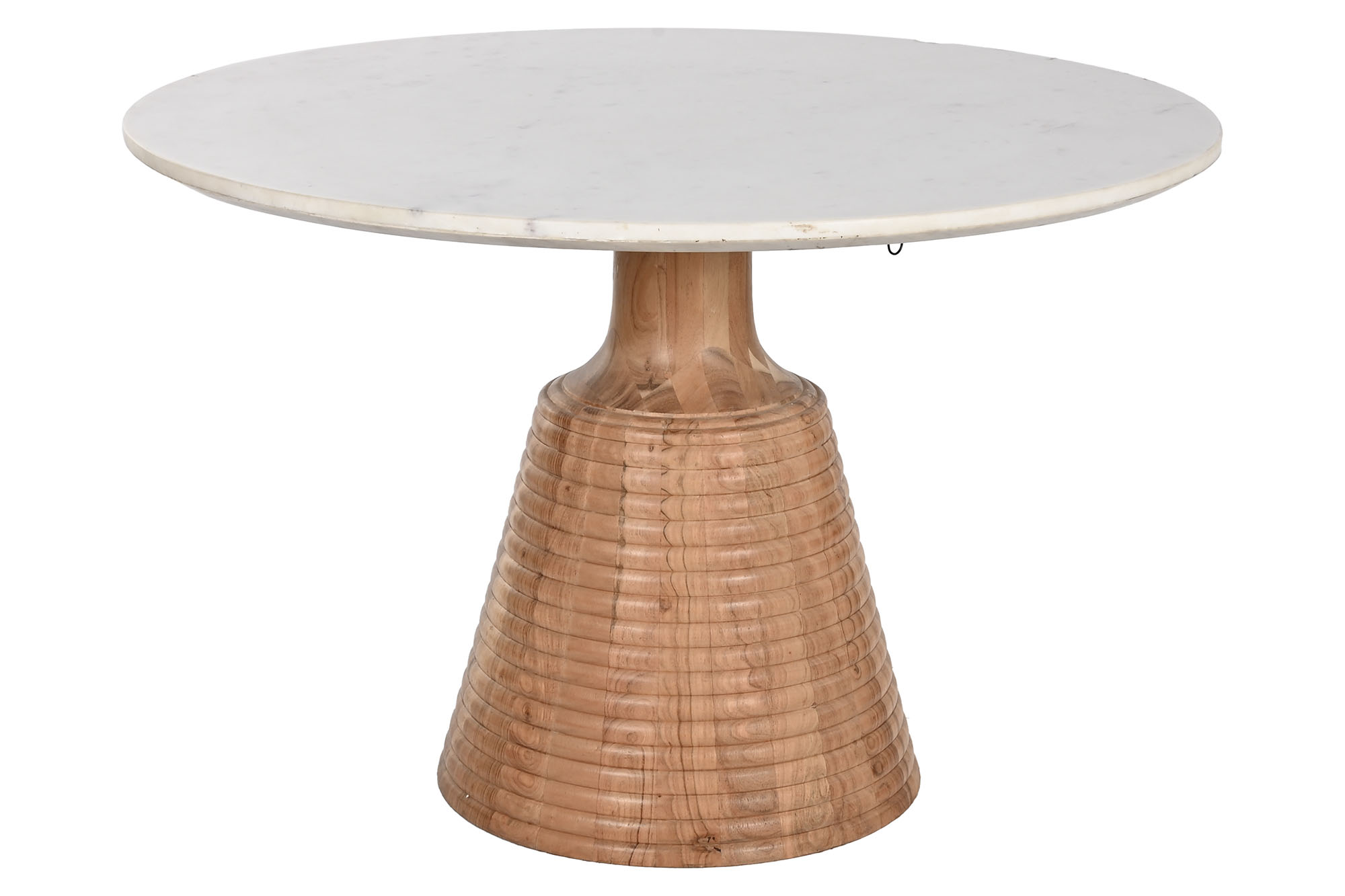 Mesa comedor acacia marmol 115x115x76 82,70 blanco