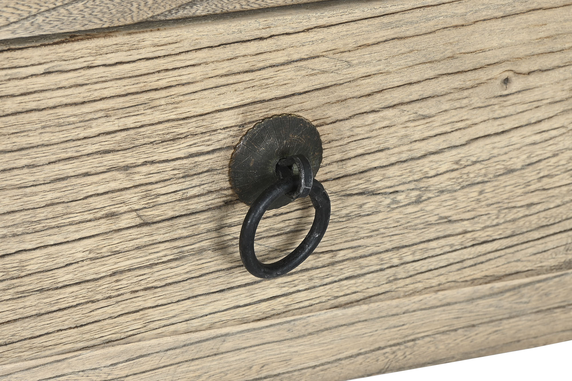 Consola olmo macizo 178x38x85 4 caj natural