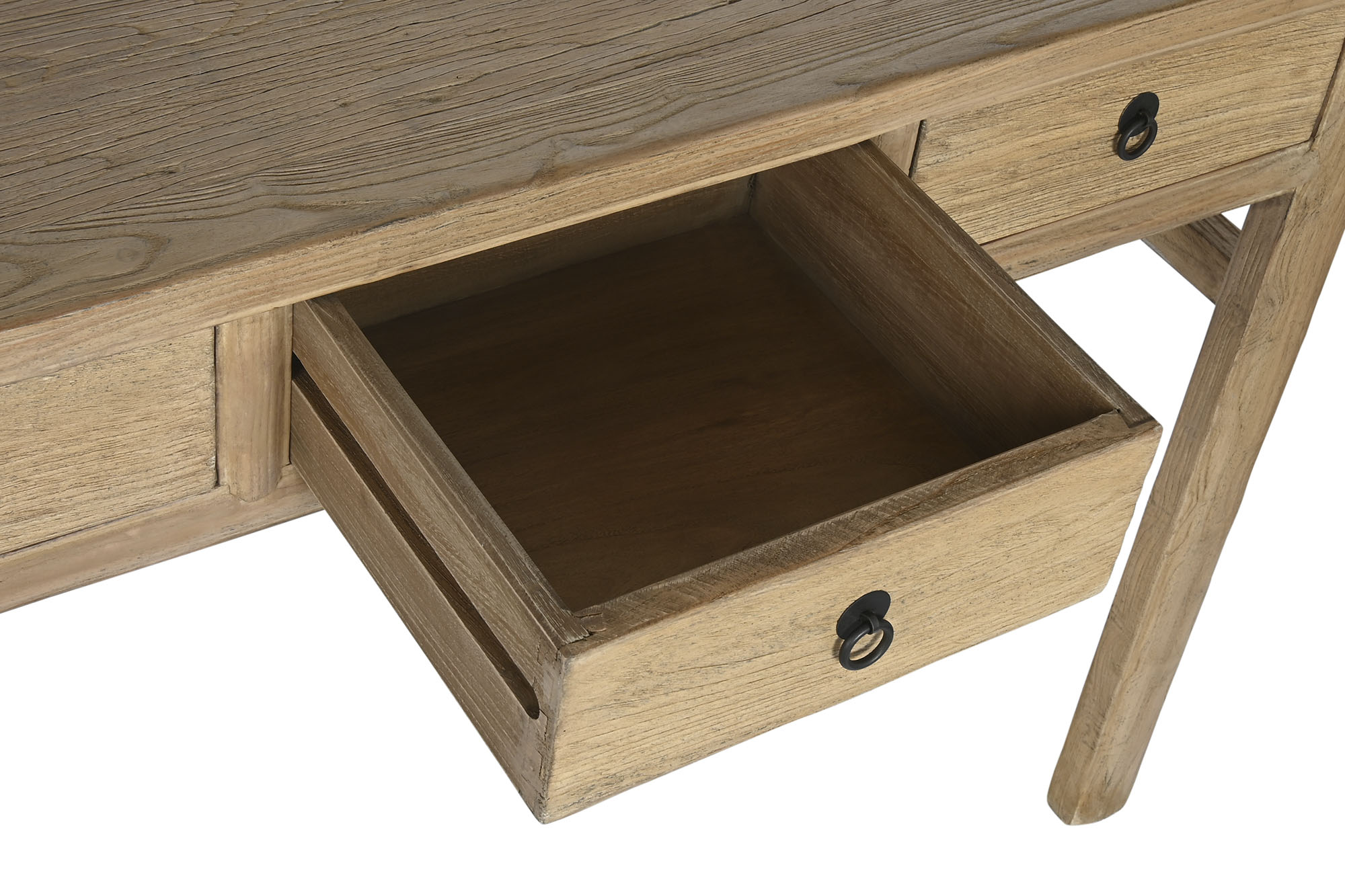 Consola olmo macizo 200x42x85 55,00 natural
