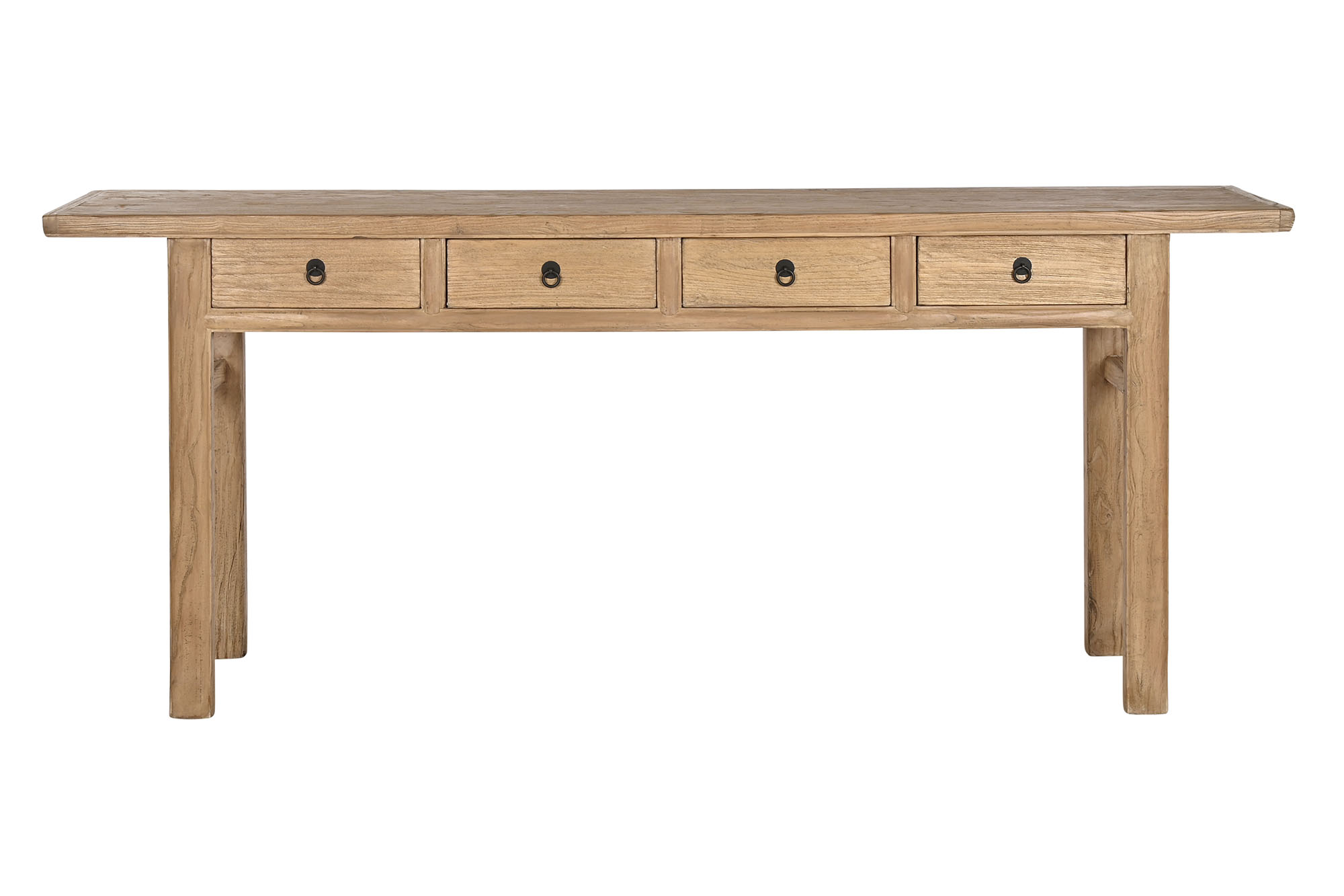 Consola olmo macizo 200x42x85 55,00 natural