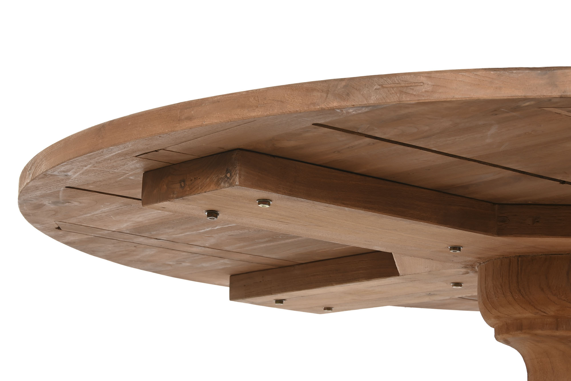 Mesa redonda comedor teka reciclada 140x140x75