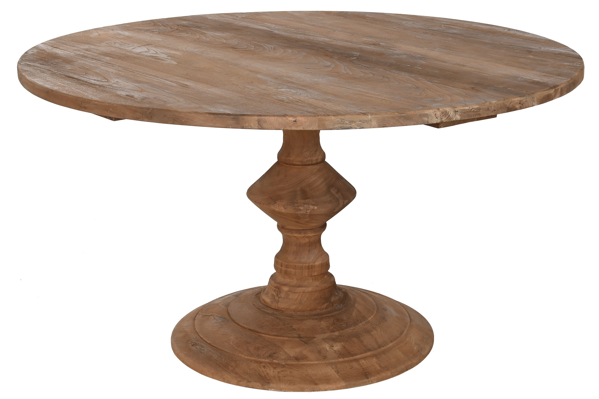Mesa redonda comedor teka reciclada 140x140x75