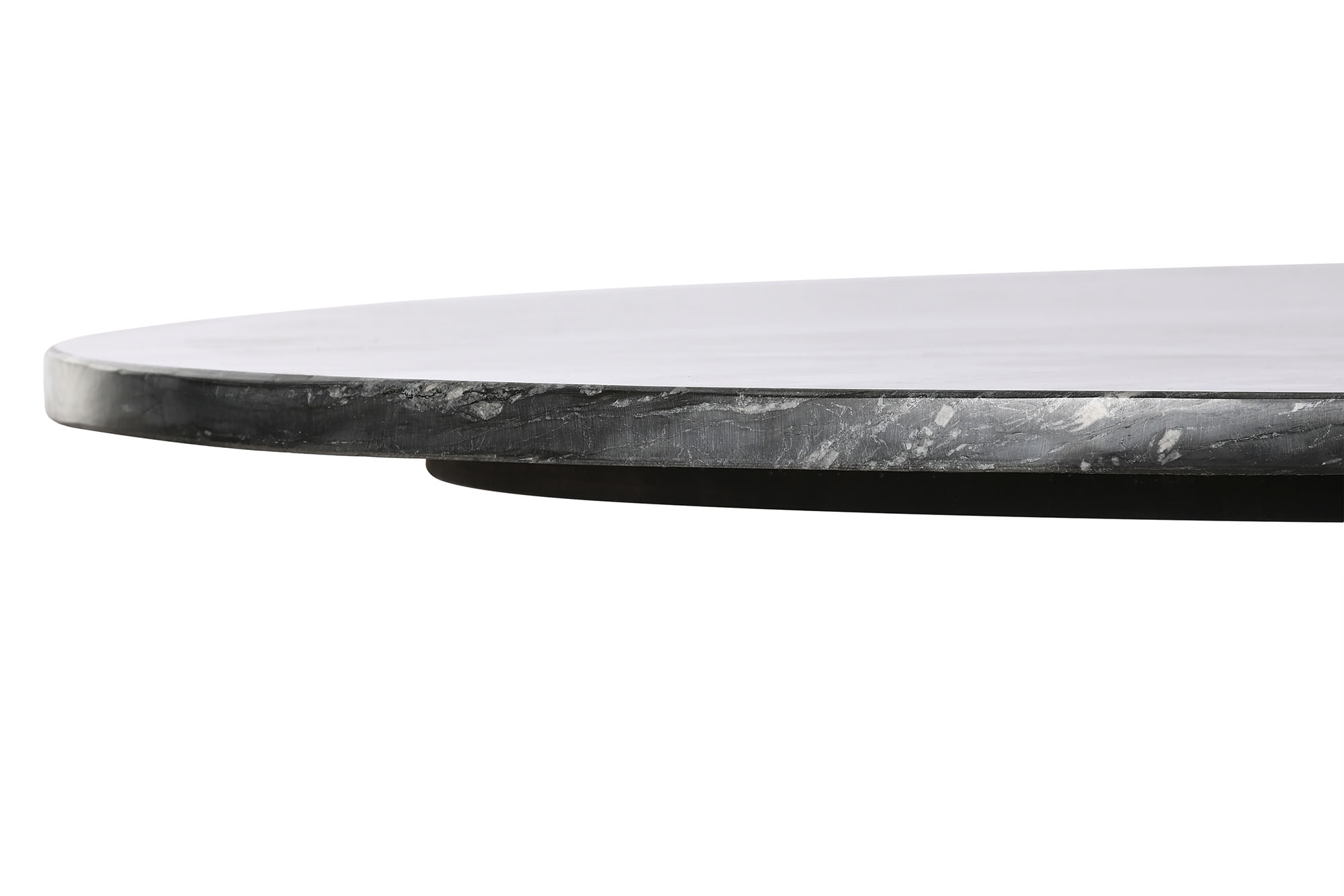 Mesa ovalada comedor laton marmol 200x110x76 negro