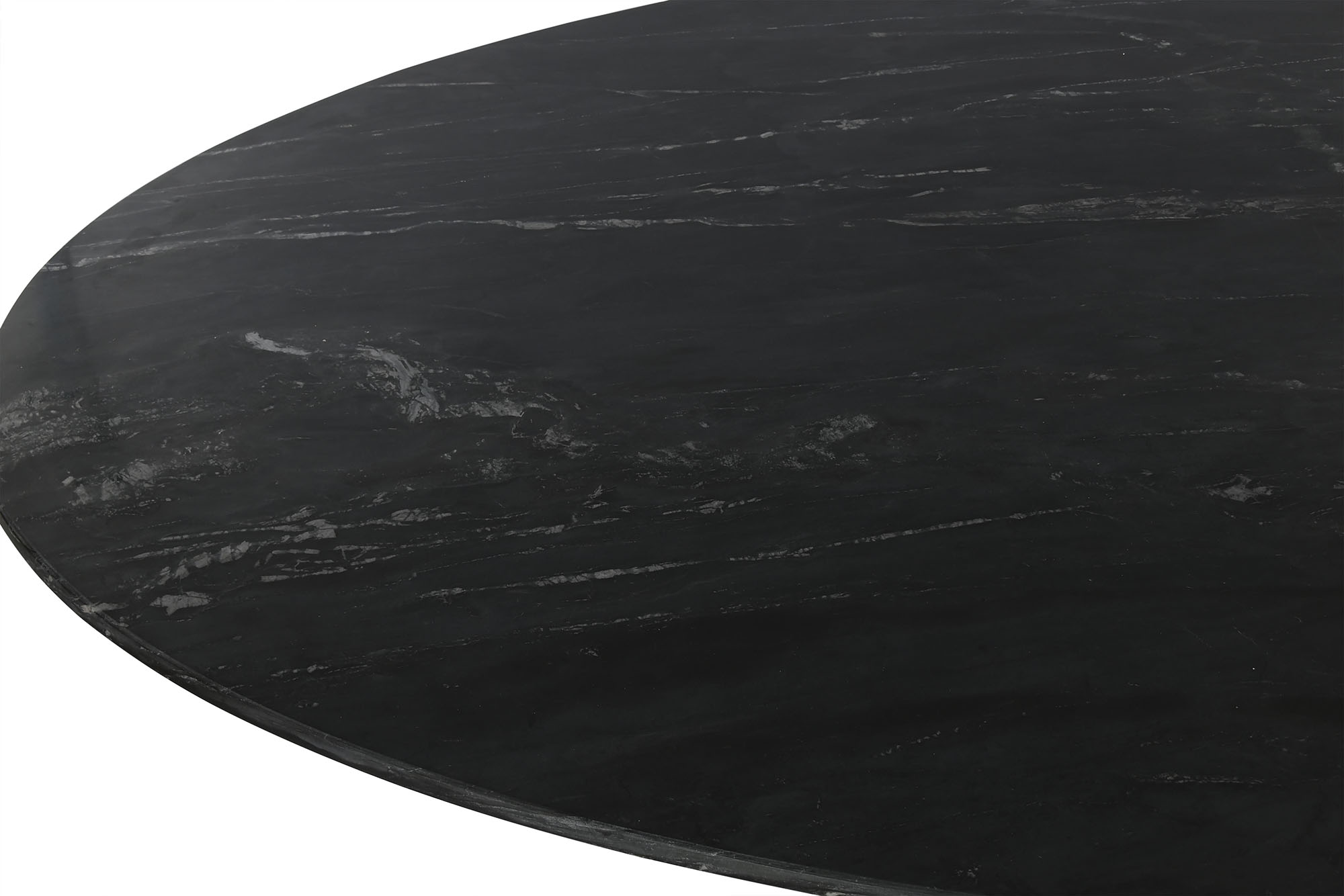 Mesa comedor acacia marmol 115x115x76 negro