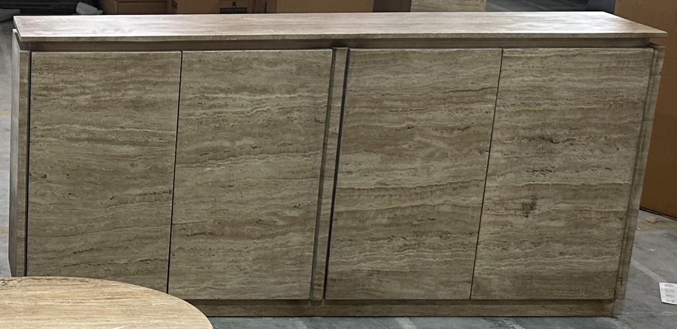 Buffet madera marmol 180x40x85 travertino