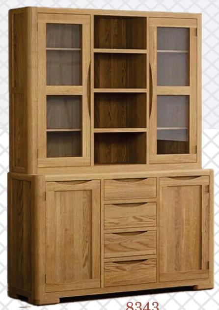 Vitrina acacia cristal 140x45x180