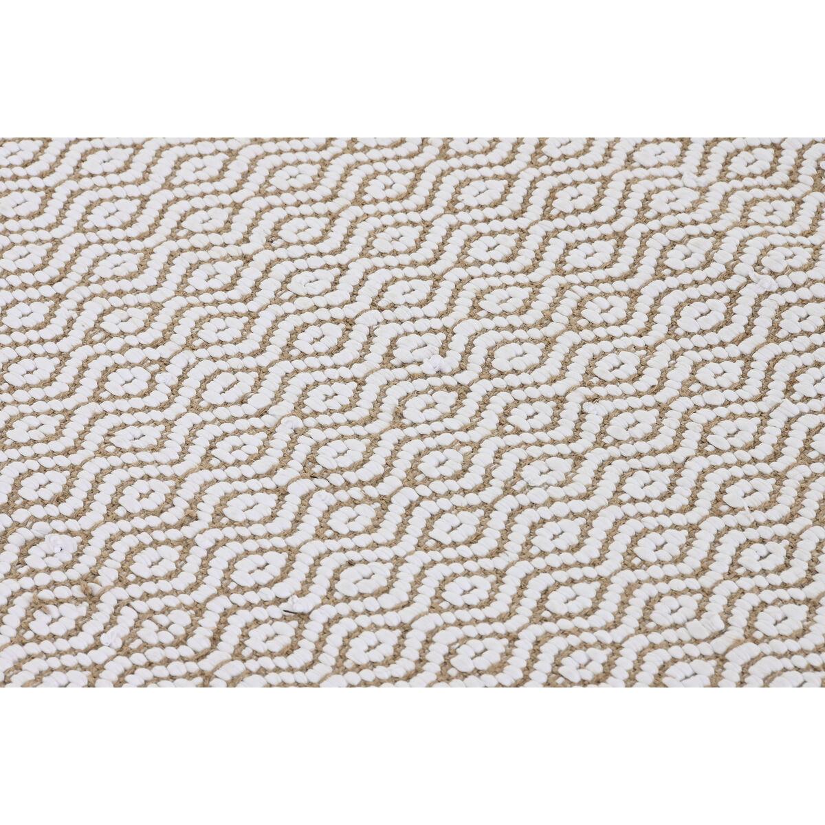 Alfombra Home ESPRIT Blanco Natural 120 x 1 x 180 cm