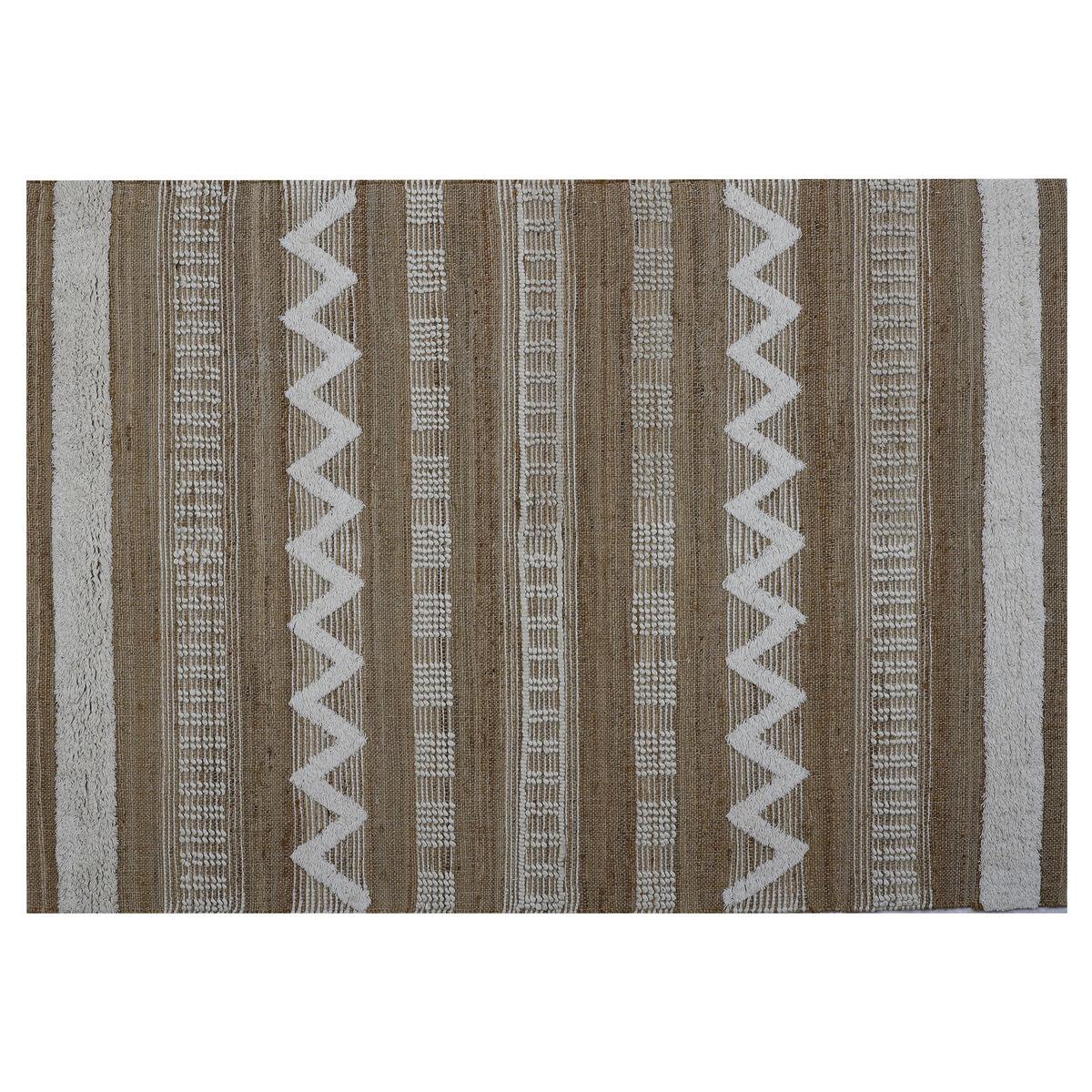 Alfombra Home ESPRIT Blanco Marrón Boho 75 x 175 x 1 cm