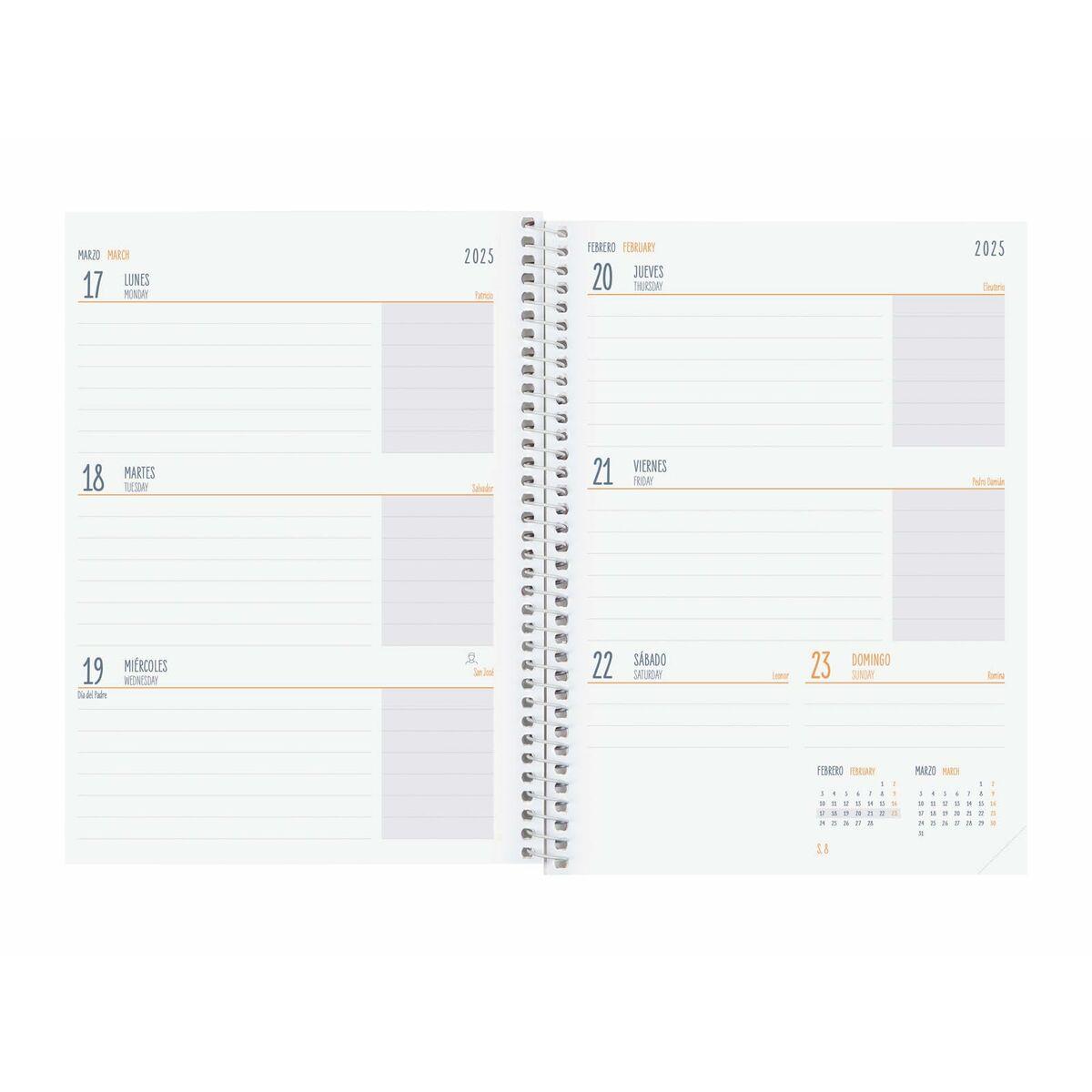 Agenda Finocam Cool Lila Cuarto 15,5 x 21,2 cm 2024-2025