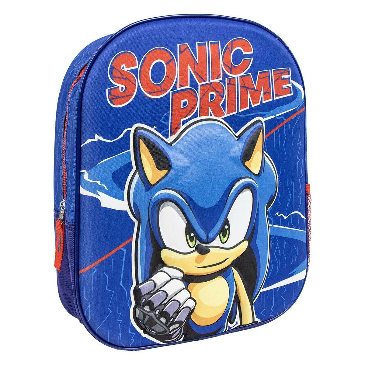 Mochila Escolar Sonic Azul 25 x 10 x 31 cm