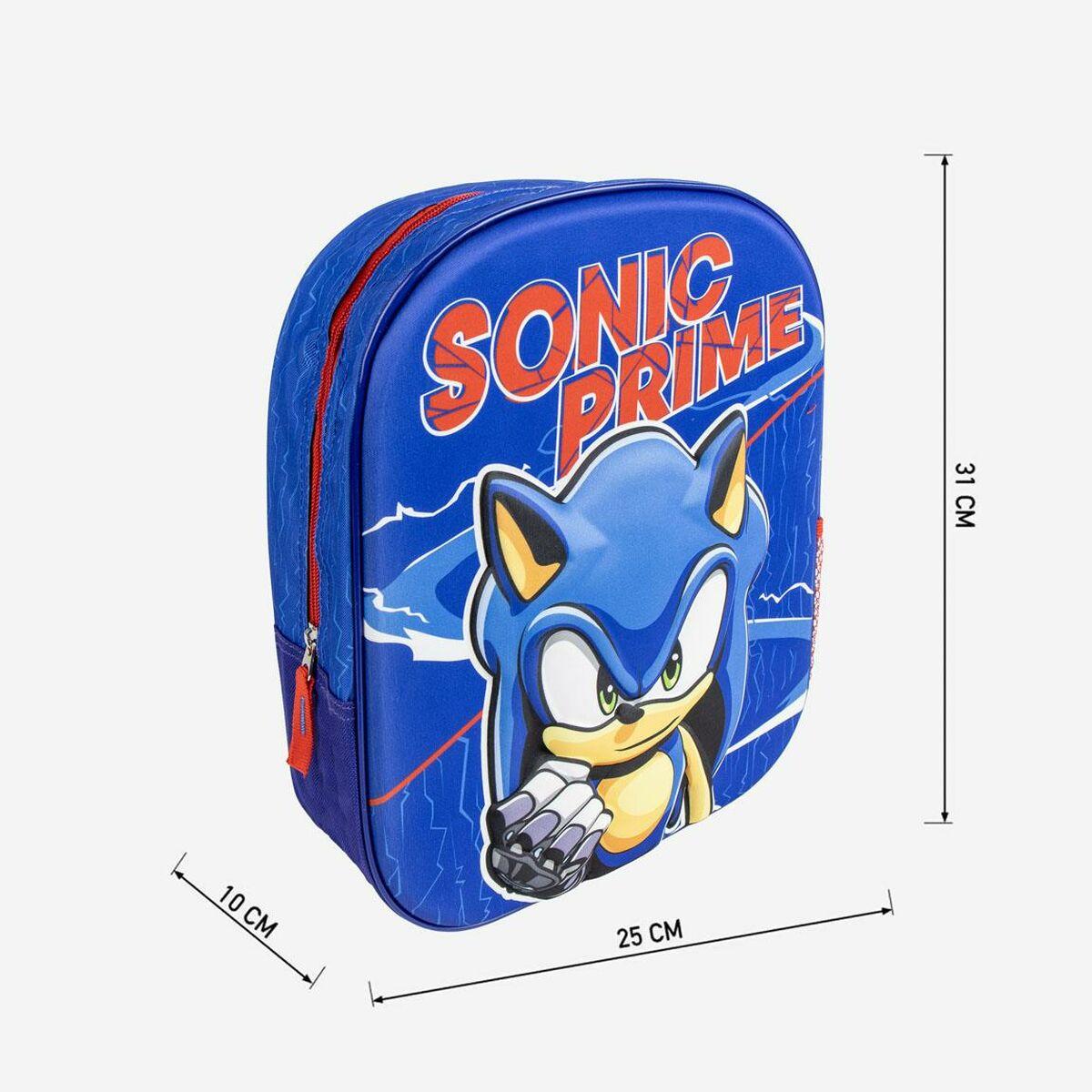 Mochila Escolar Sonic Azul 25 x 10 x 31 cm