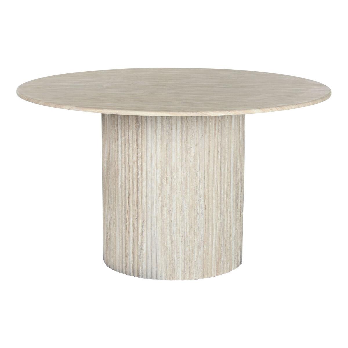Mesa de Comedor Home ESPRIT Beige Granito Madera MDF 130 x 130 x 75 cm