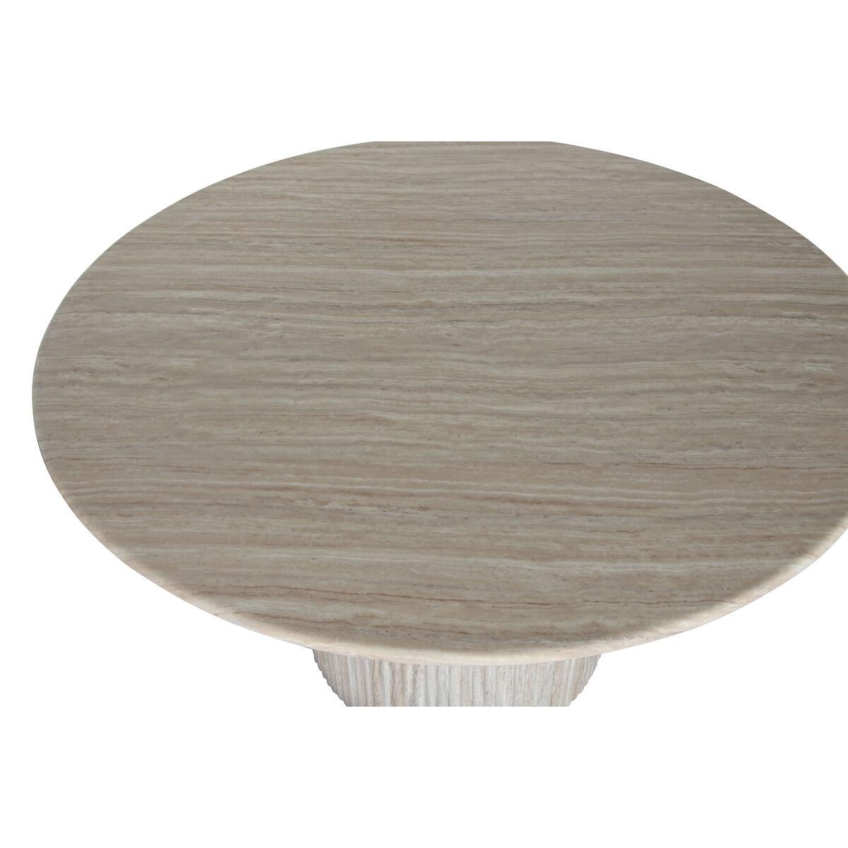 Mesa de Comedor Home ESPRIT Beige Granito Madera MDF 130 x 130 x 75 cm