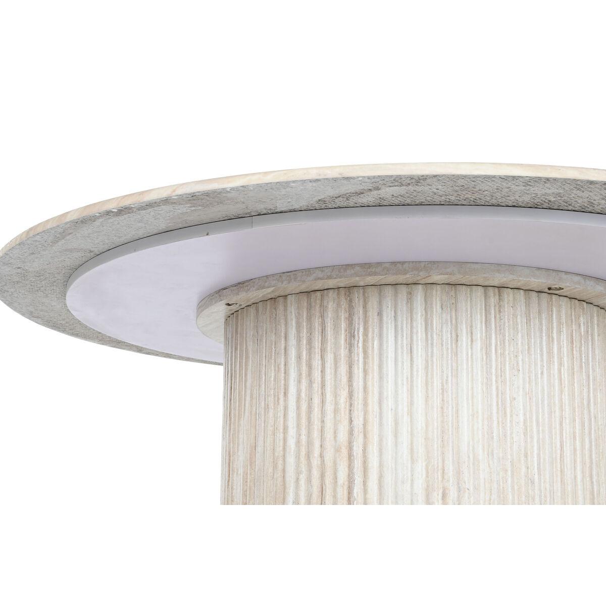 Mesa de Comedor Home ESPRIT Beige Granito Madera MDF 130 x 130 x 75 cm