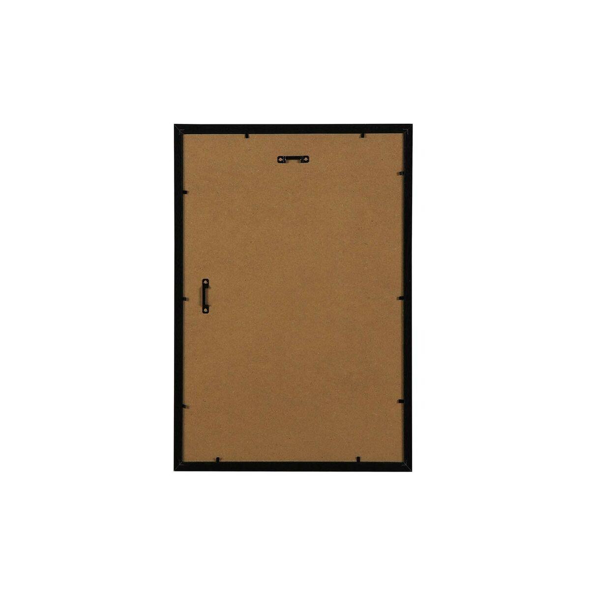 Portafotos Versa Negro Madera MDF Vintage 1,2 x 32 x 22 cm