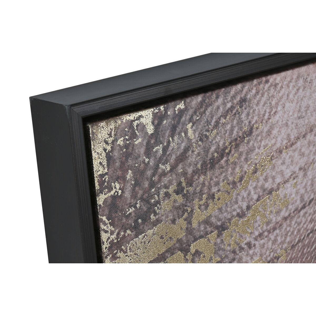 Cuadro Home ESPRIT Negro Dorado 83 x 4 x 123 cm (2 Unidades)