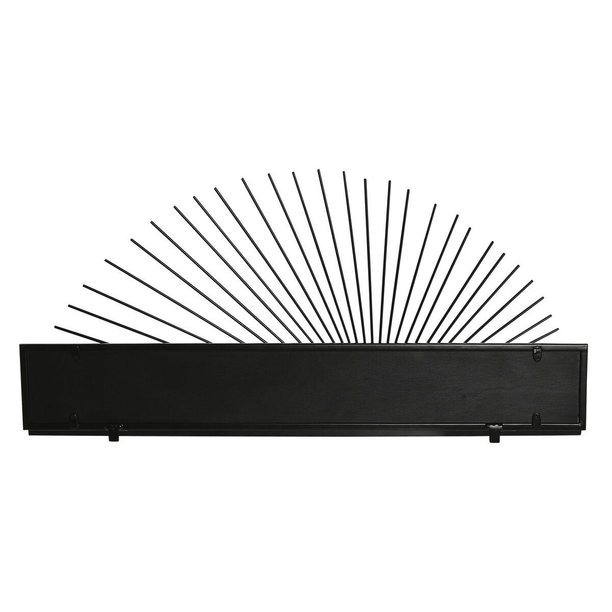 Estantería Home ESPRIT Negro Natural Metal Madera MDF 58 x 10,5 x 28 cm De pared