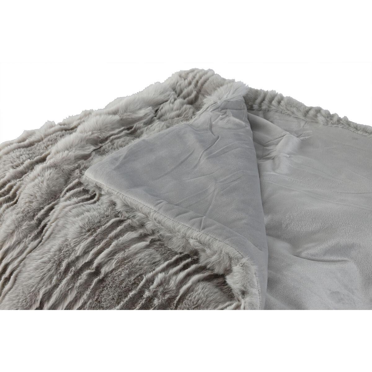 Manta Home ESPRIT Gris claro 220 x 240 x 1 cm