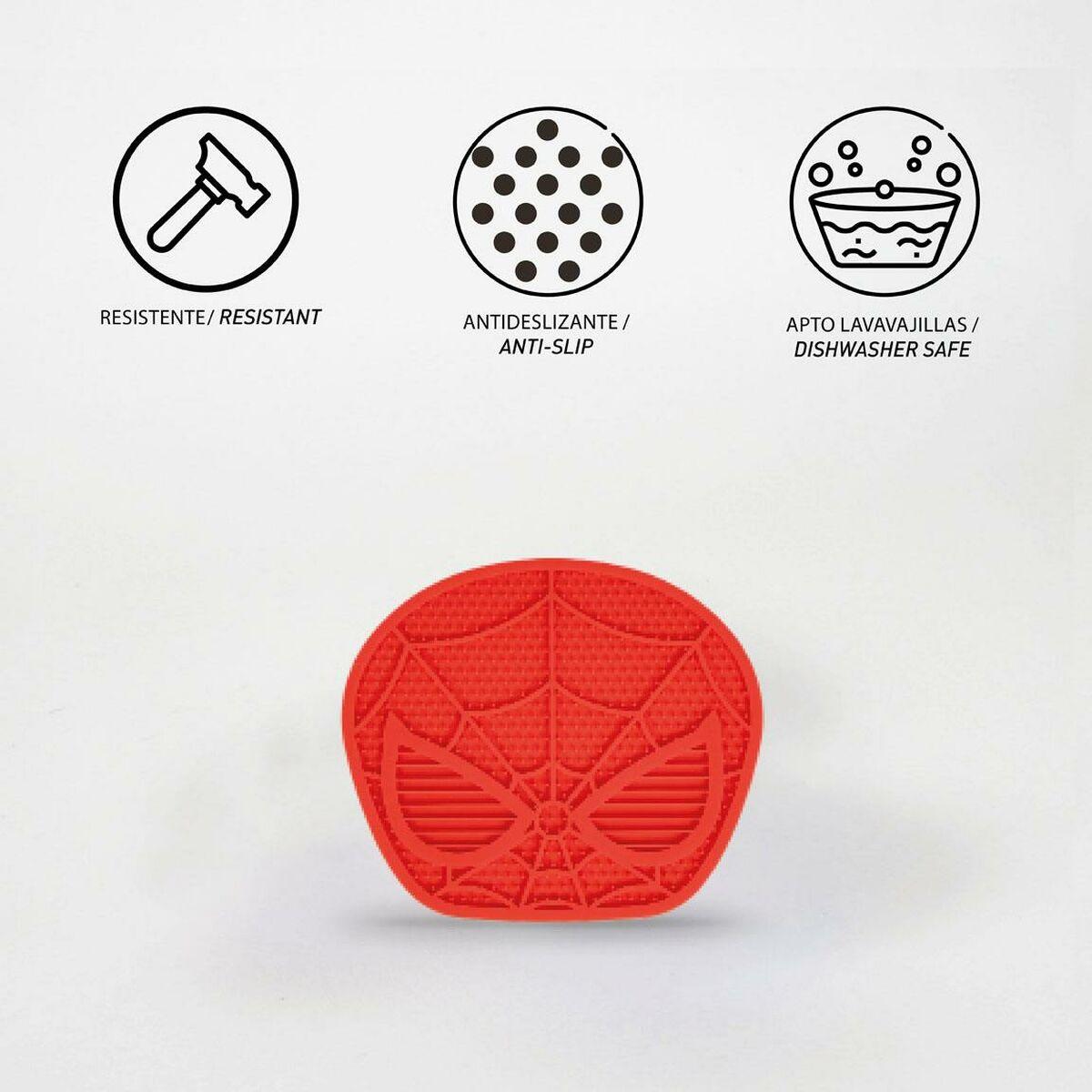 Comedero para Perro Spider-Man Rojo Silicona 28 x 15 x 1,5 cm
