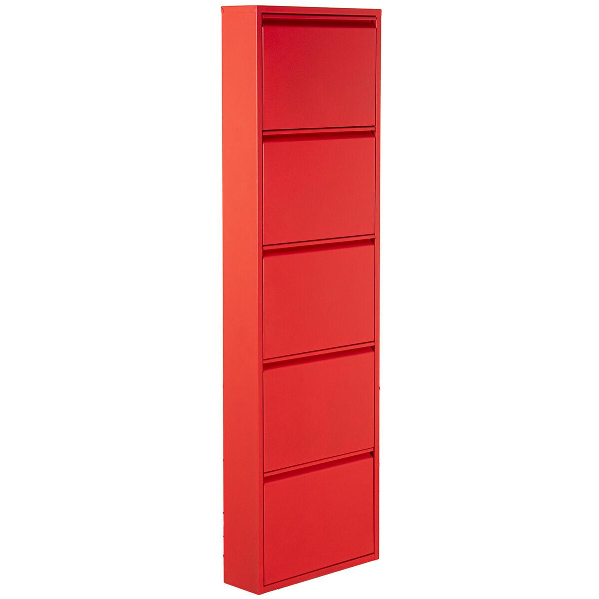 Zapatero Alexandra House Living Rojo 50 x 170 x 15 cm 5 cajones