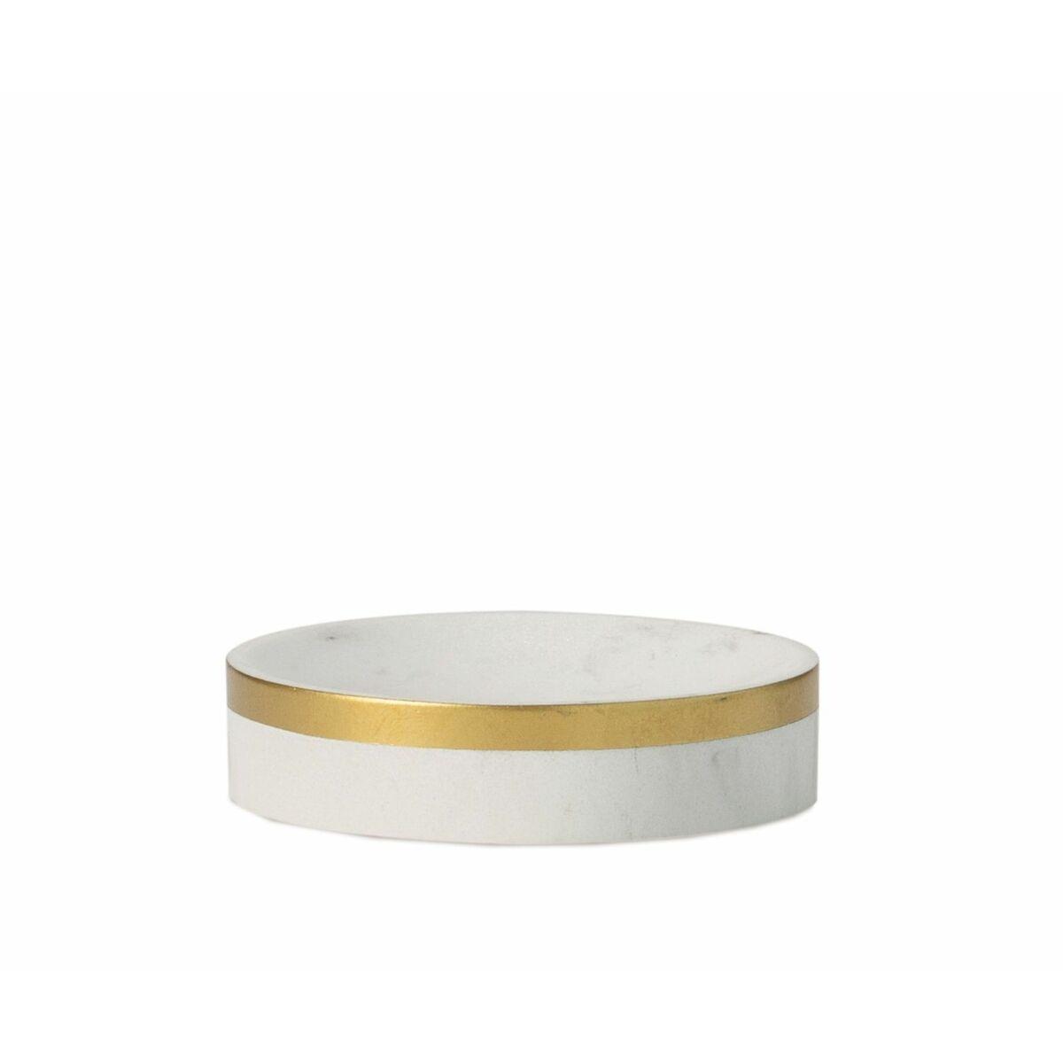 Jabonera Alexandra House Living Blanco Poliresina 11 x 3 x 11 cm