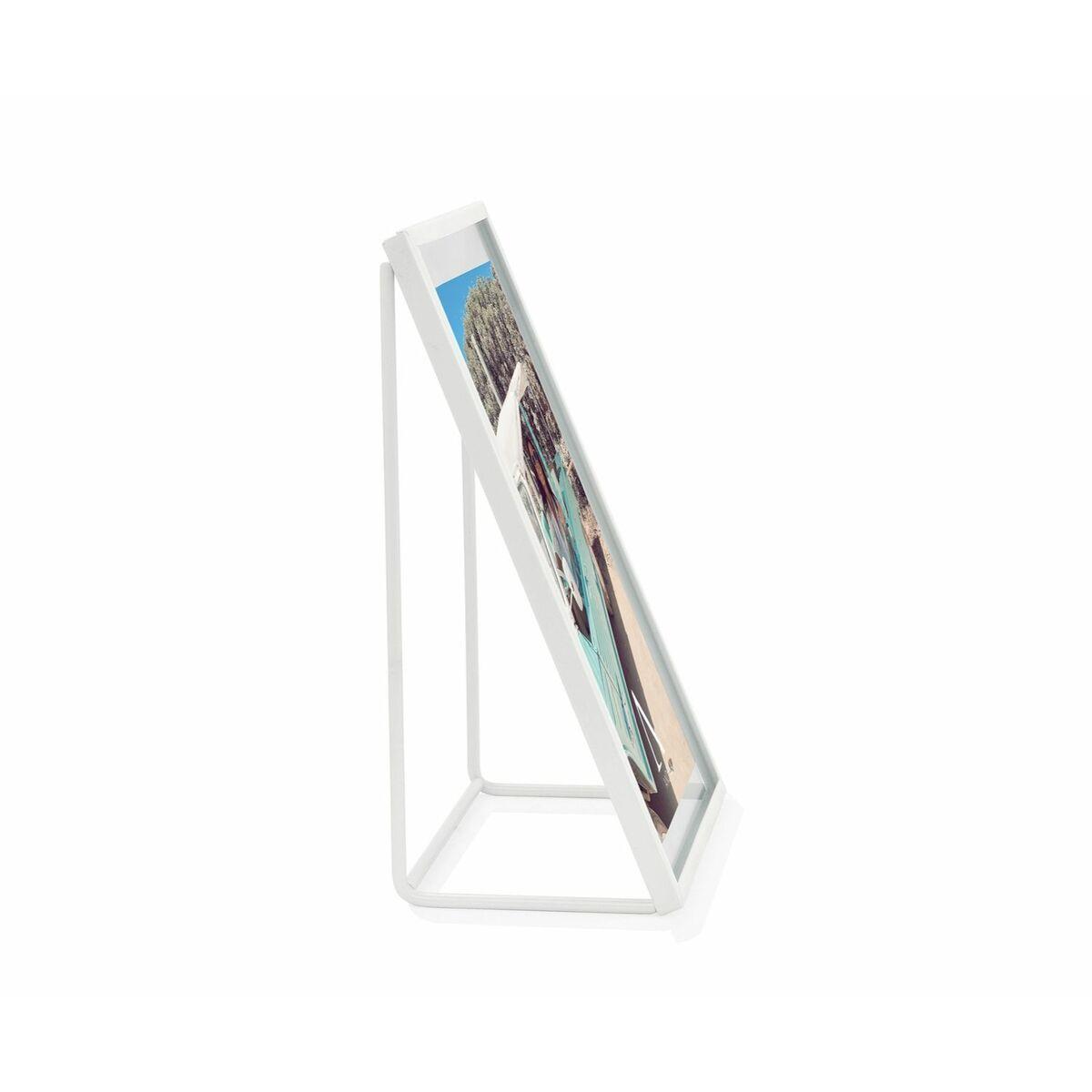 Marco de Fotos Alexandra House Living Blanco Metal 18 x 5 x 13 cm