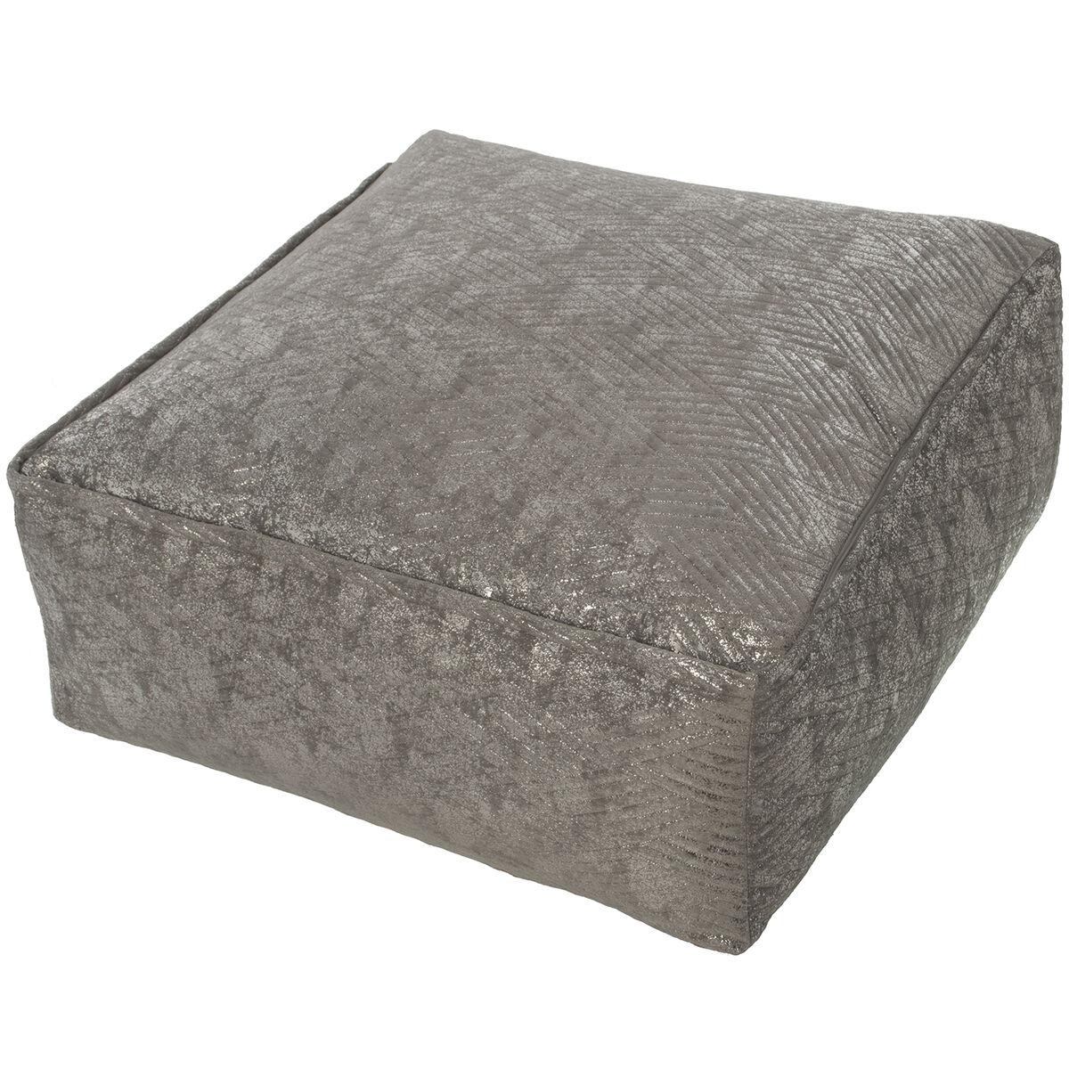 Puff Alexandra House Living Gris Poliéster Textil 60 x 25 x 60 cm
