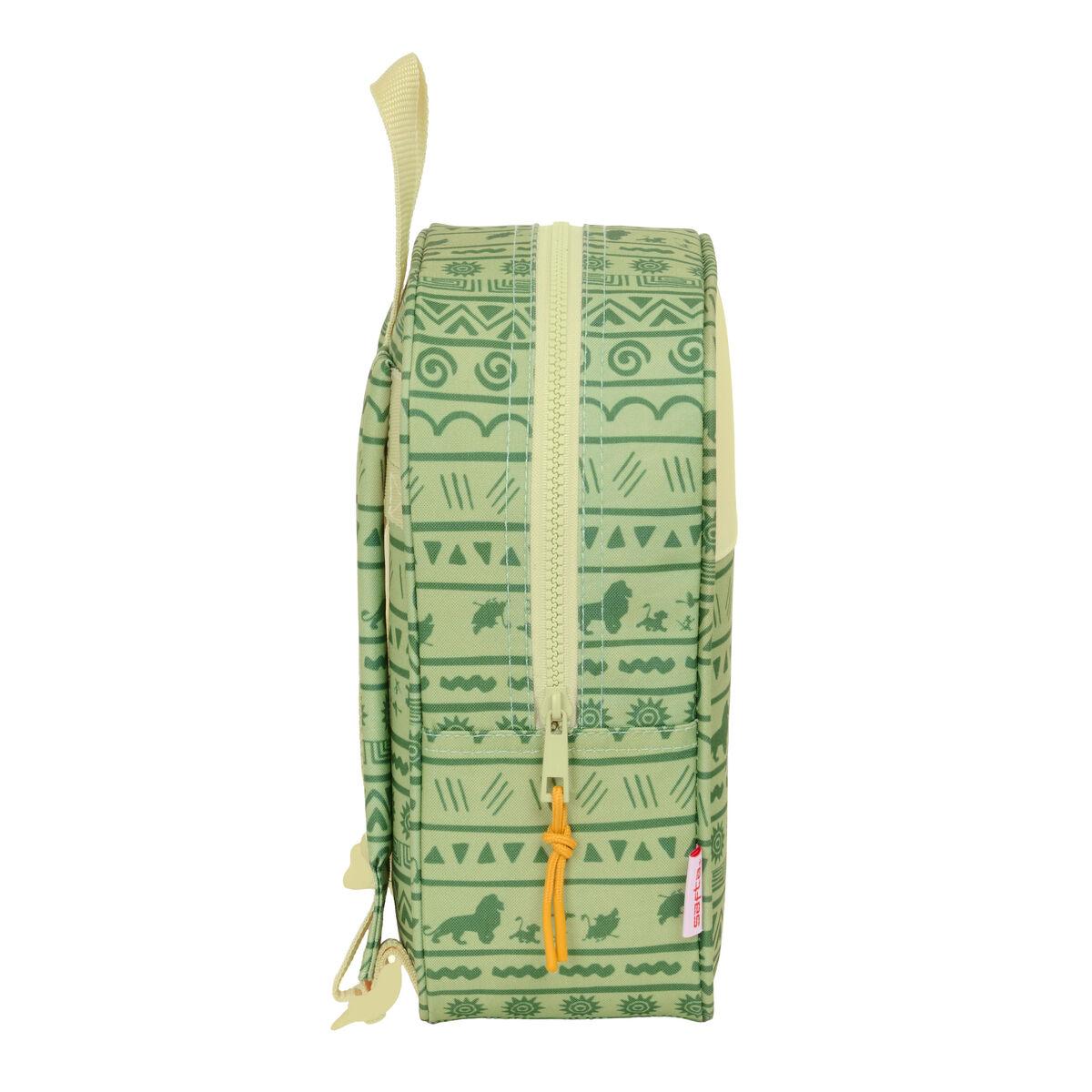 Mochila Escolar Mufasa Verde Beige 22 x 27 x 10 cm